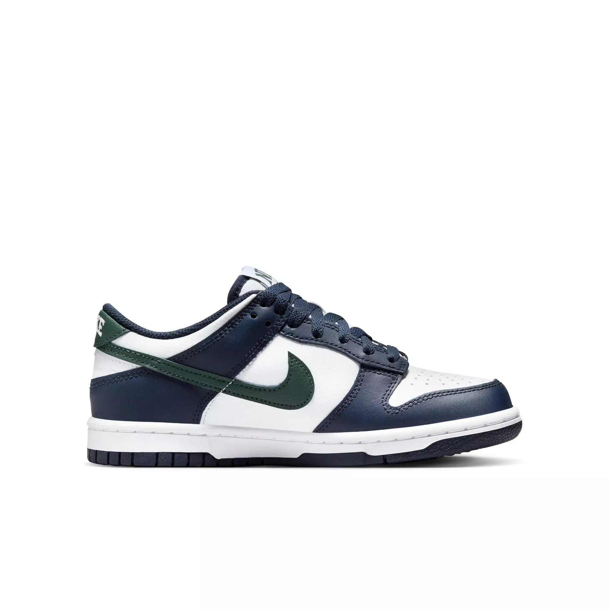 Nike Dunk Low "Obsidian/Vintage Green/White" Grade School Boys' Shoe - BLACK/GREEN