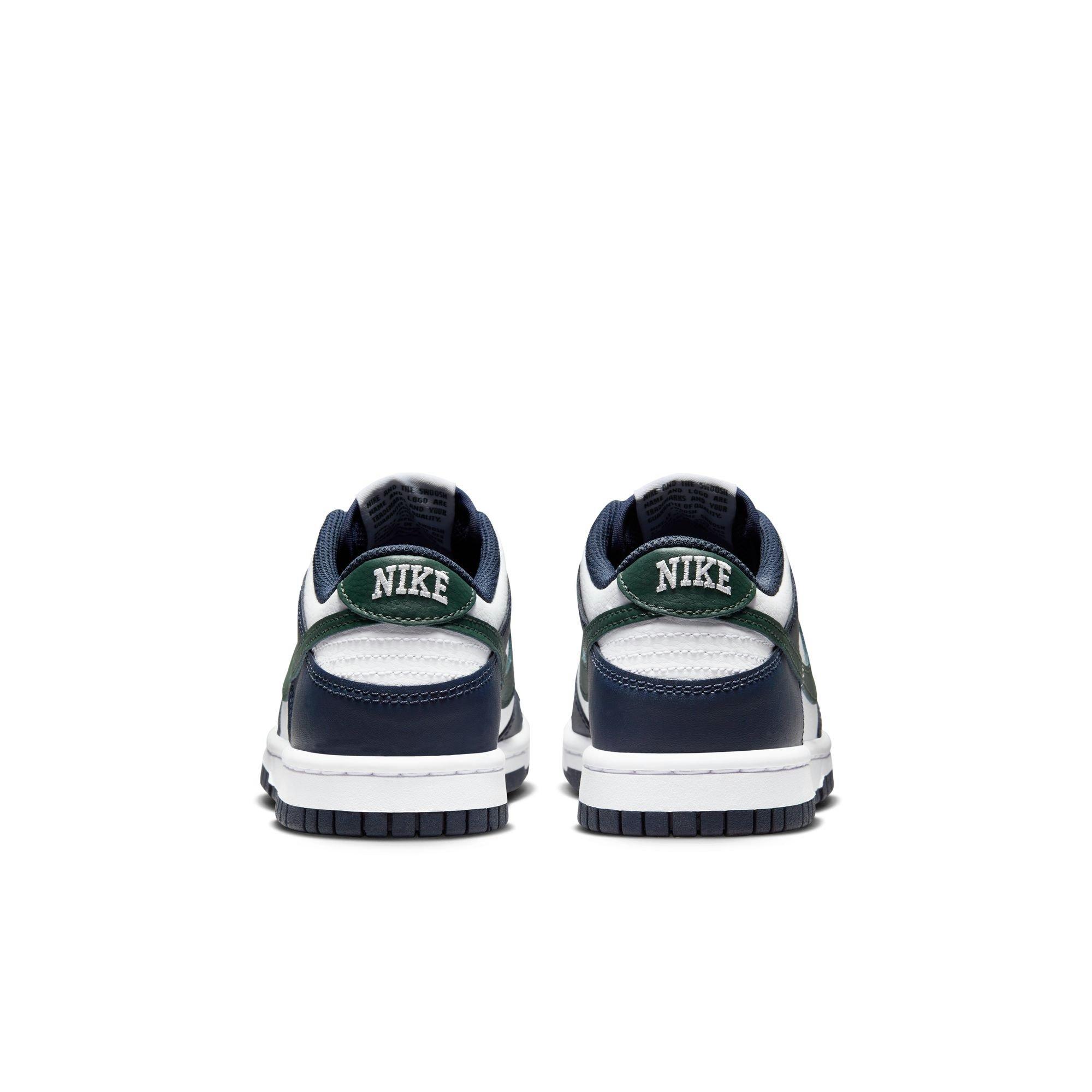 Nike Dunk Low Grade School Boys' "Obsidian/Vintage Green/White" Shoe
