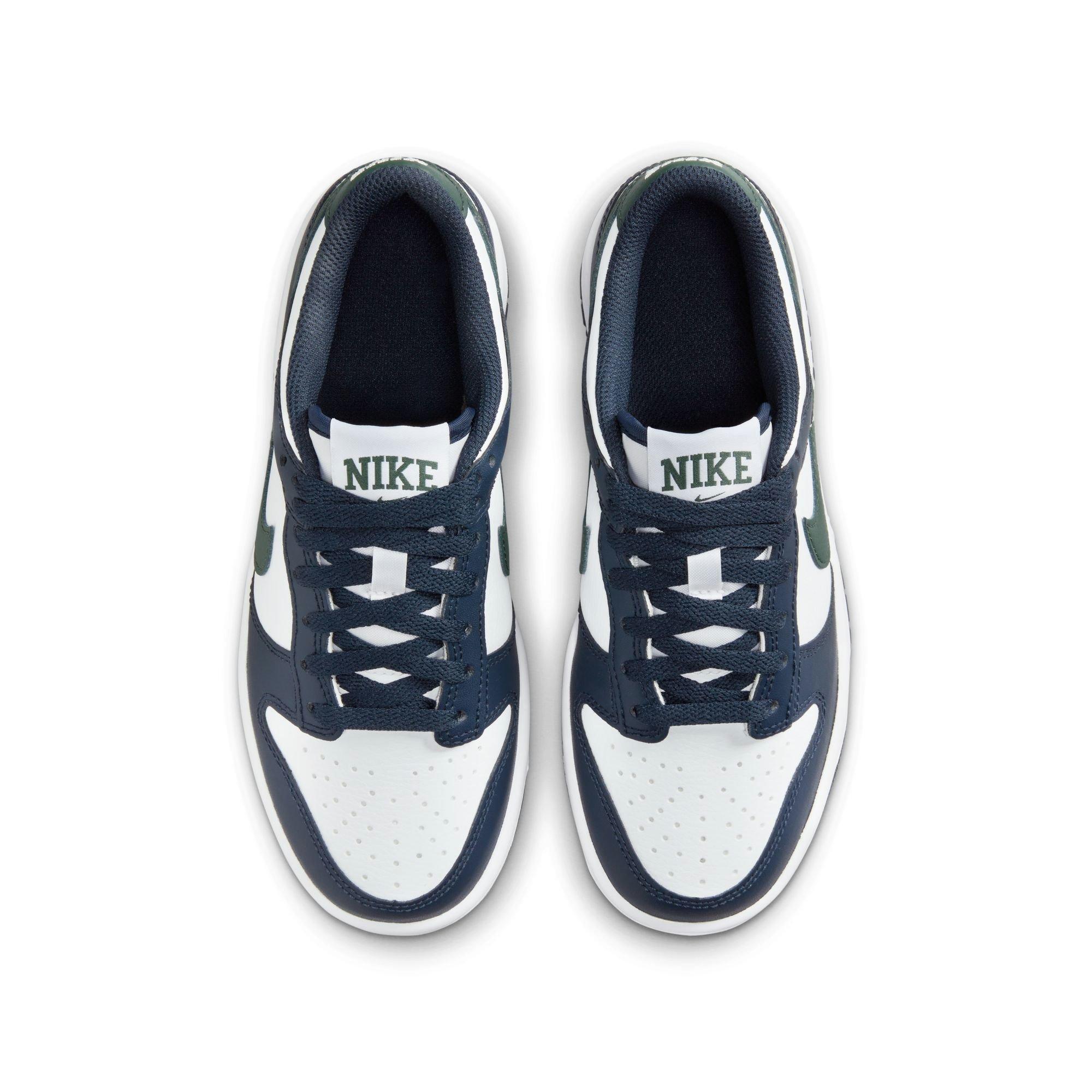 Nike Dunk Low Grade School Boys' "Obsidian/Vintage Green/White" Shoe