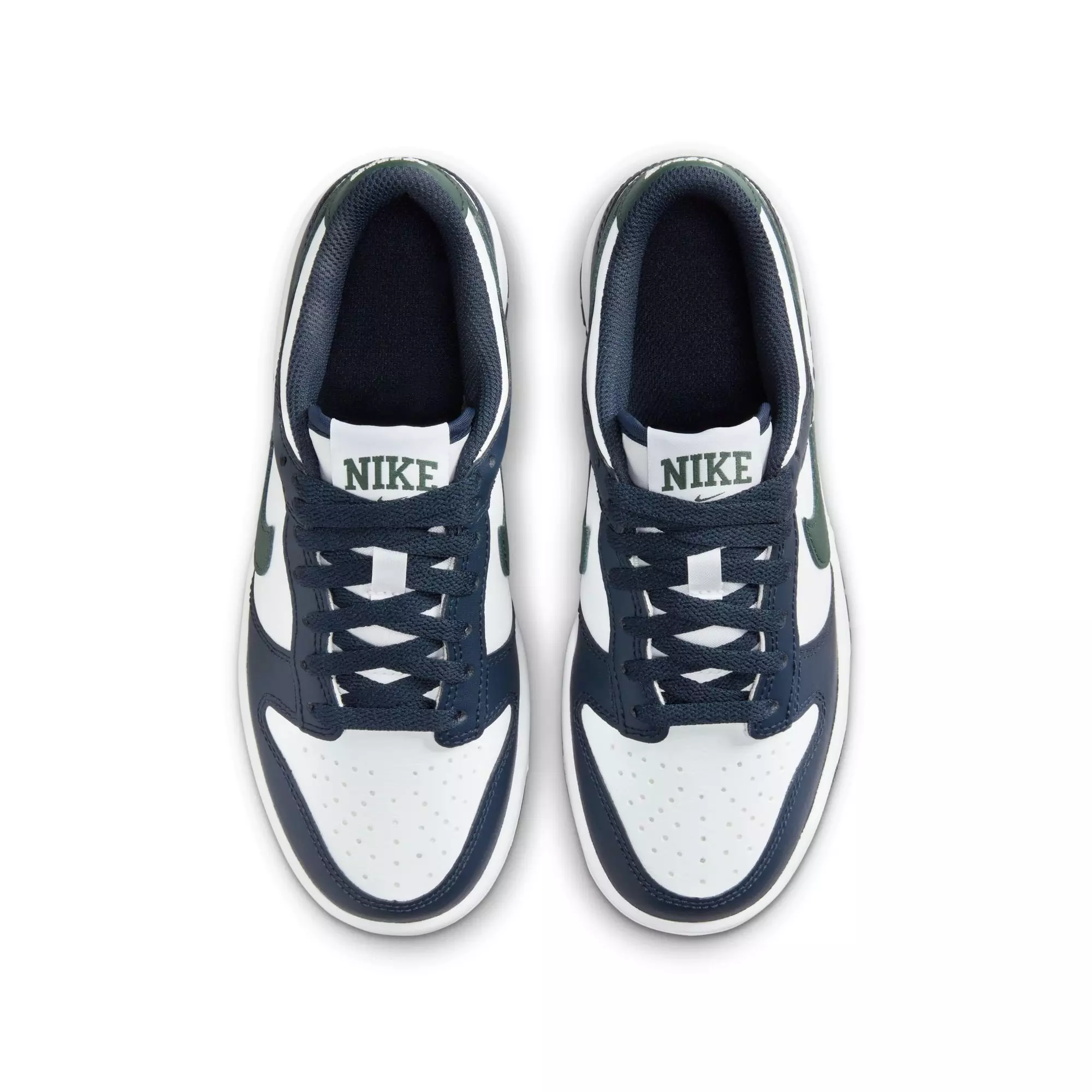 Nike Dunk Low "Obsidian/Vintage Green/White" Grade School Boys' Shoe - BLACK/GREEN