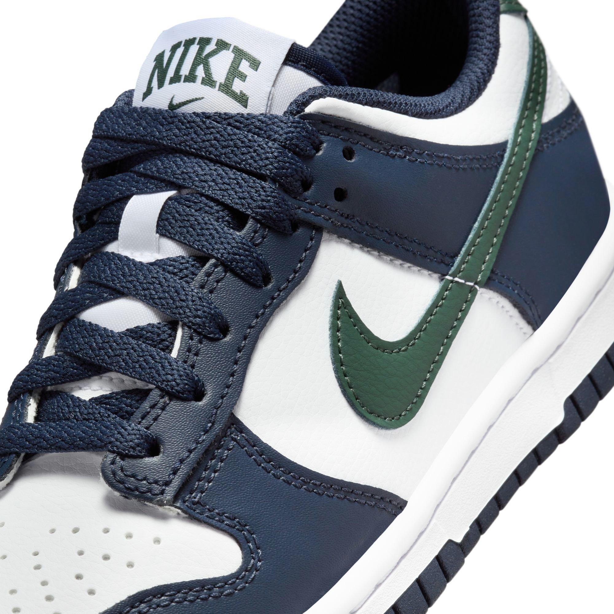 Nike Dunk Low Grade School Boys' "Obsidian/Vintage Green/White" Shoe