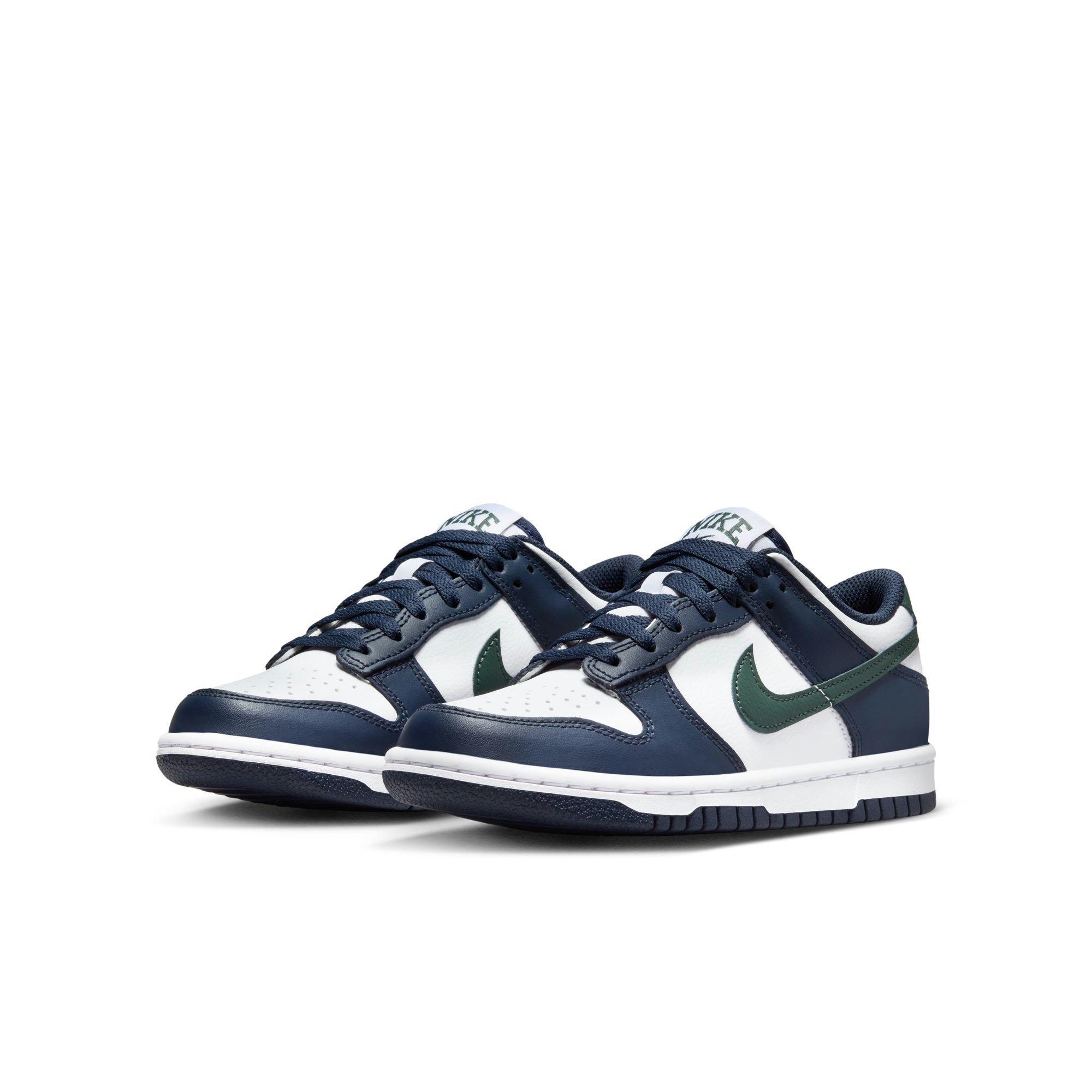 Nike Dunk Low Grade School Boys' "Obsidian/Vintage Green/White" Shoe