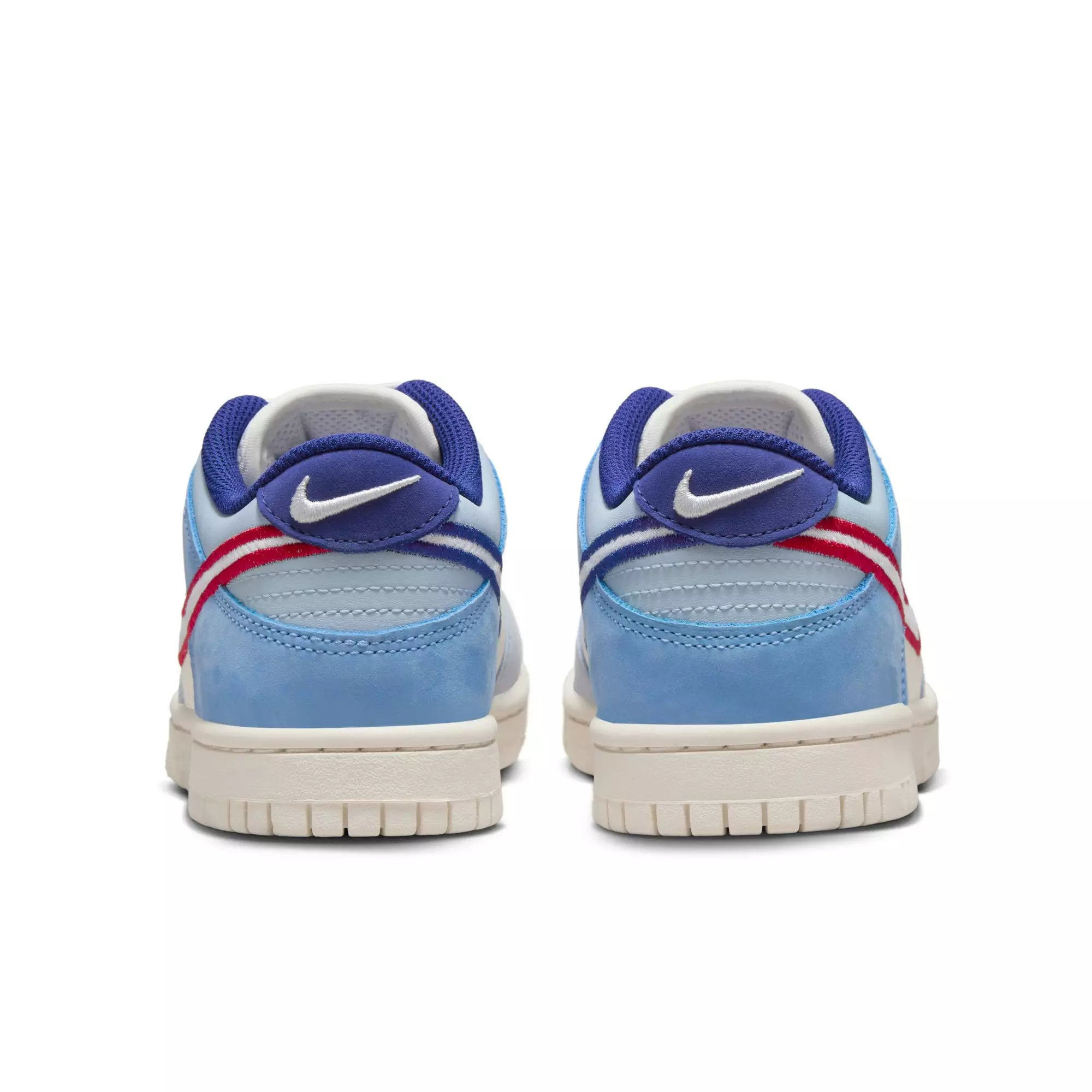 Nike Dunk Low "Sail/White/Lt Armory Blue" Grade School Boys' Shoe - BLUE