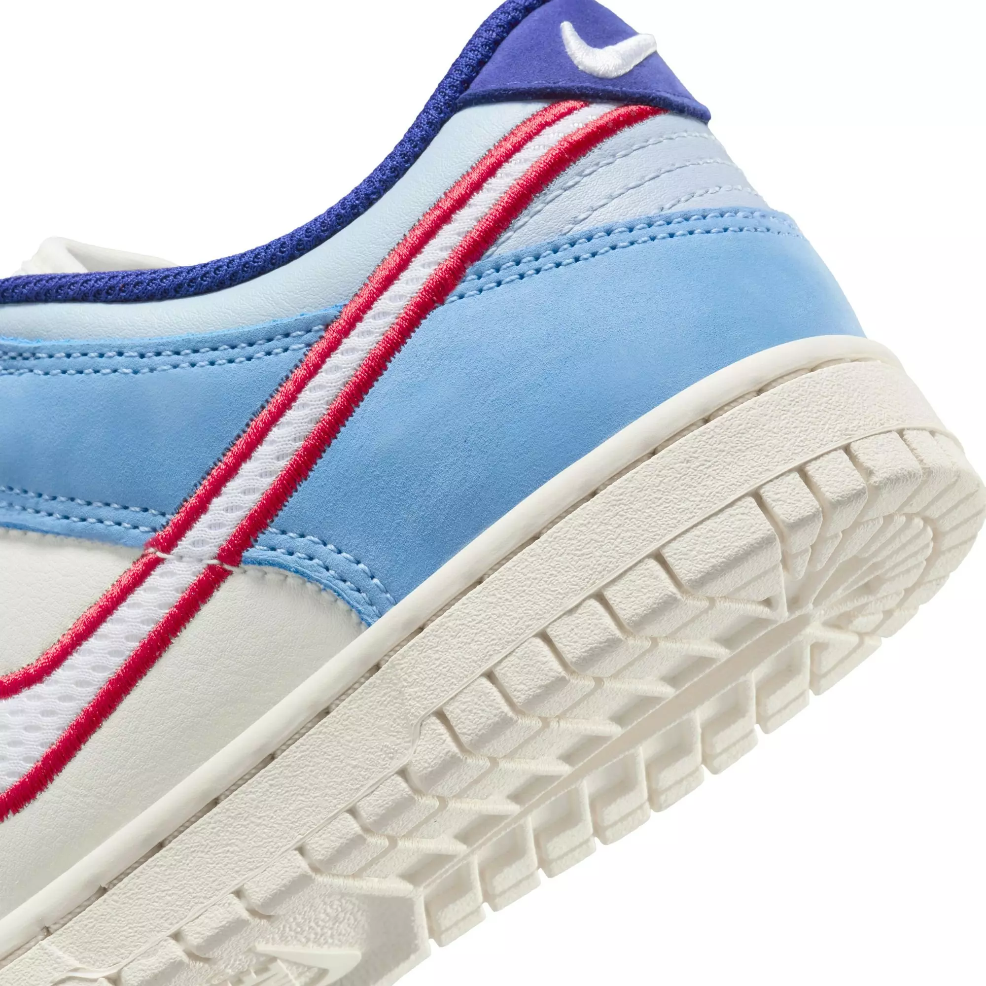 Nike Dunk Low "Sail/White/Lt Armory Blue" Grade School Boys' Shoe - BLUE