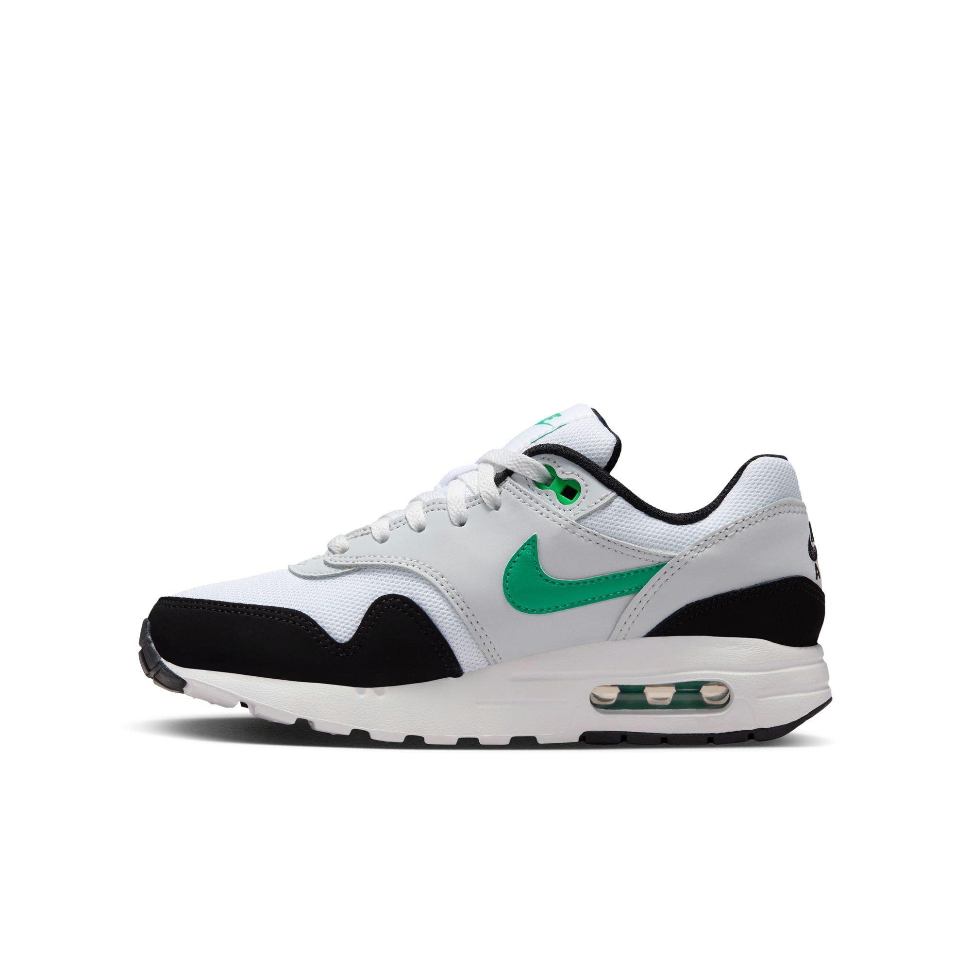 Nike Air Max 1 Grade School Boys' White/Stadium Green/Pure Platinum/Black Shoe