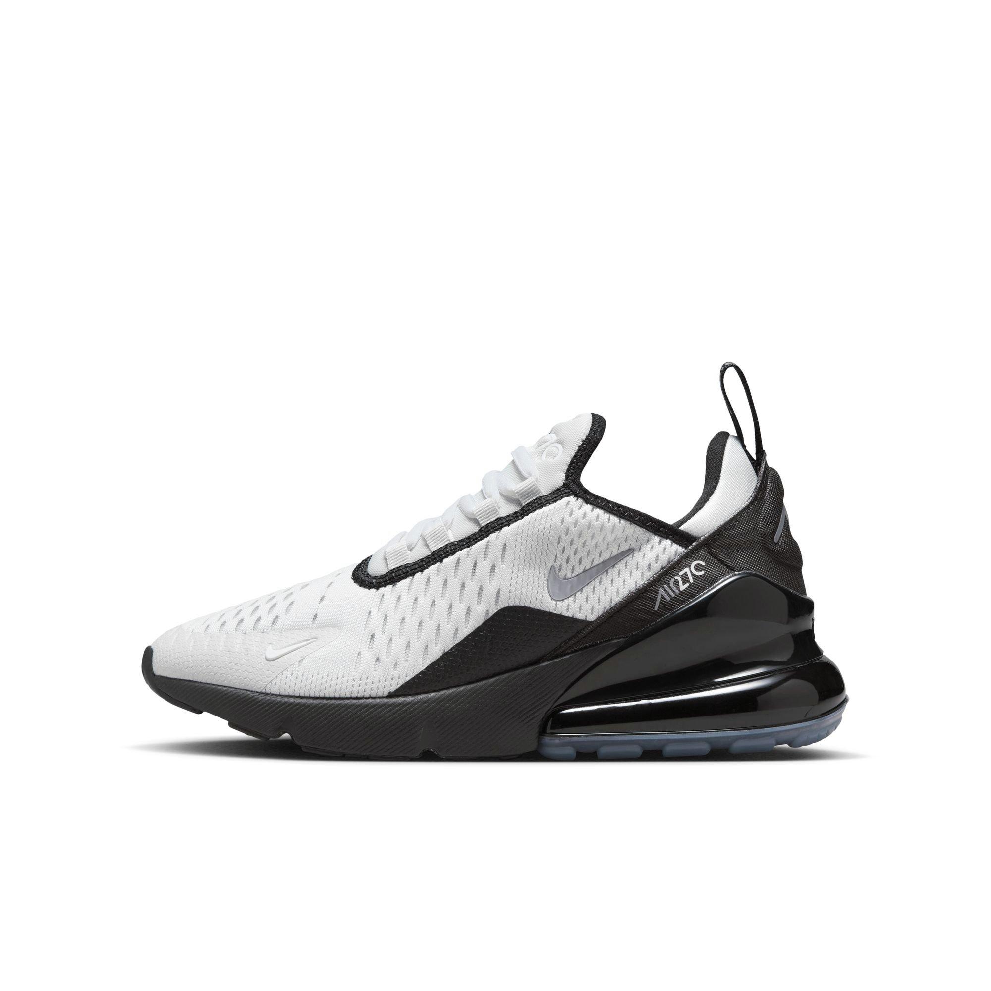Nike Air Max 270 "Photon Dust/MTLC Cool Grey/Black" Grade School Boys' Shoe - GREY/BLACK/WHITE Thumbnail View 3