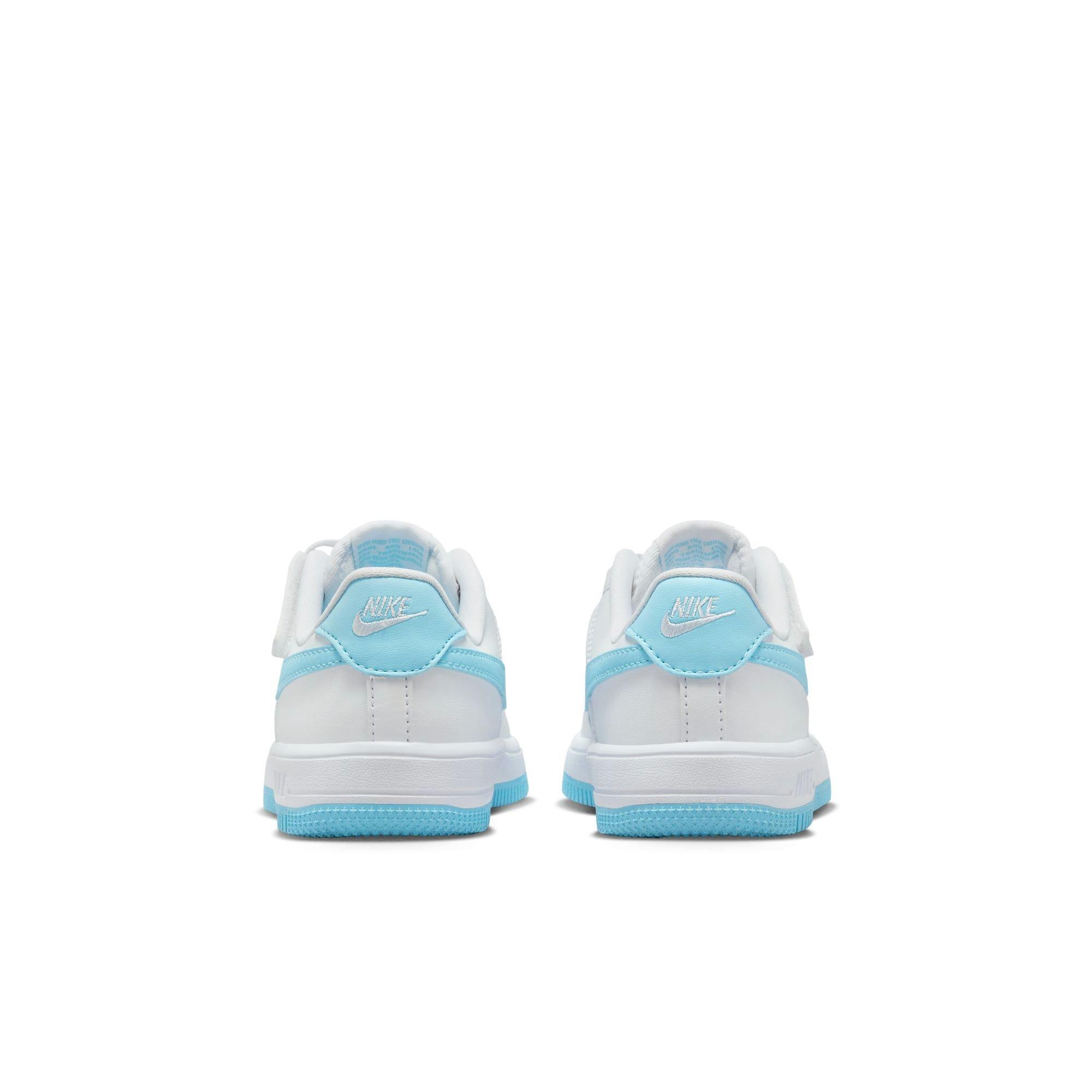 Nike Air Force 1 Low EasyOn Preschool Boys' White/Aquarius Blue Shoe