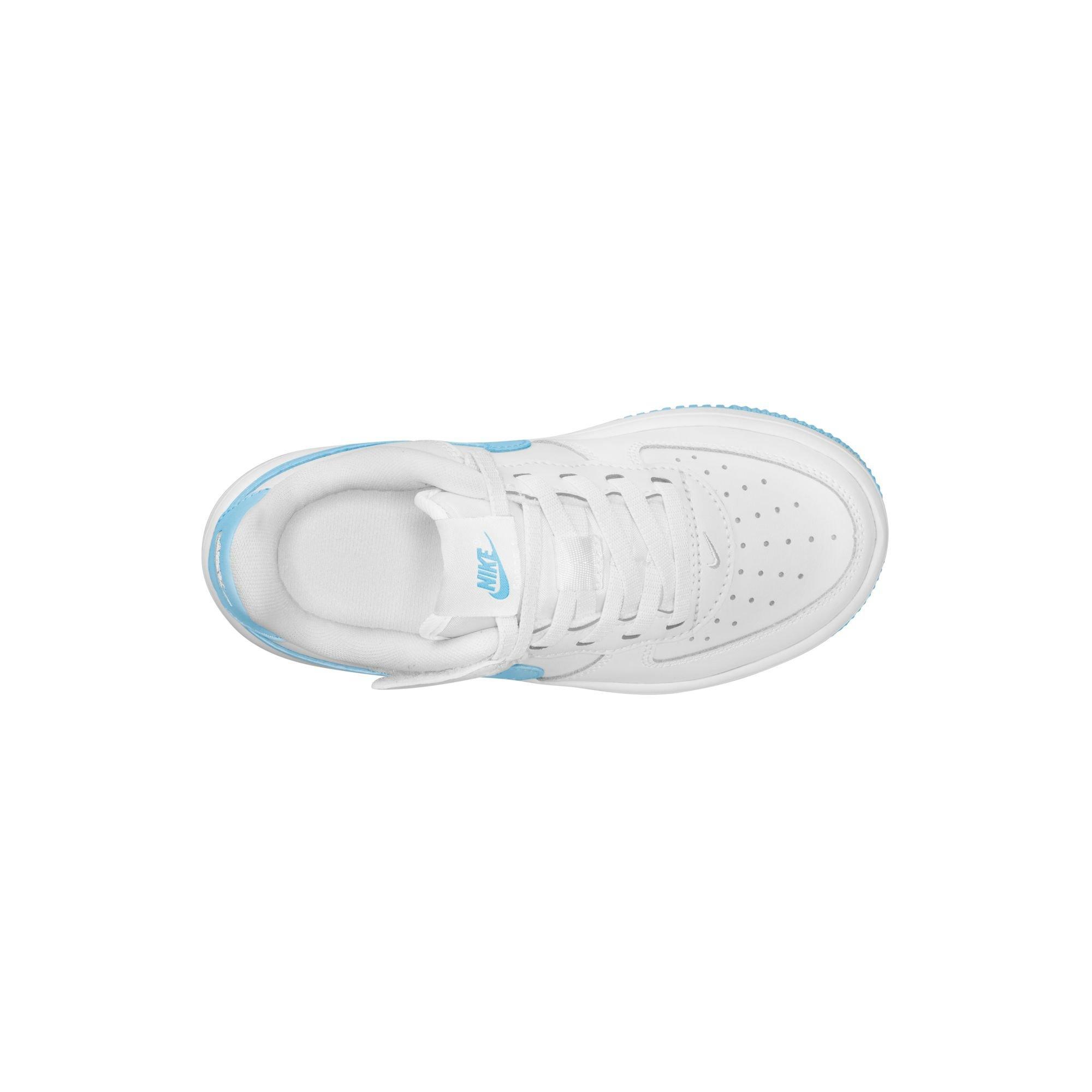 Nike Air Force 1 Low EasyOn Preschool Boys' White/Aquarius Blue Shoe