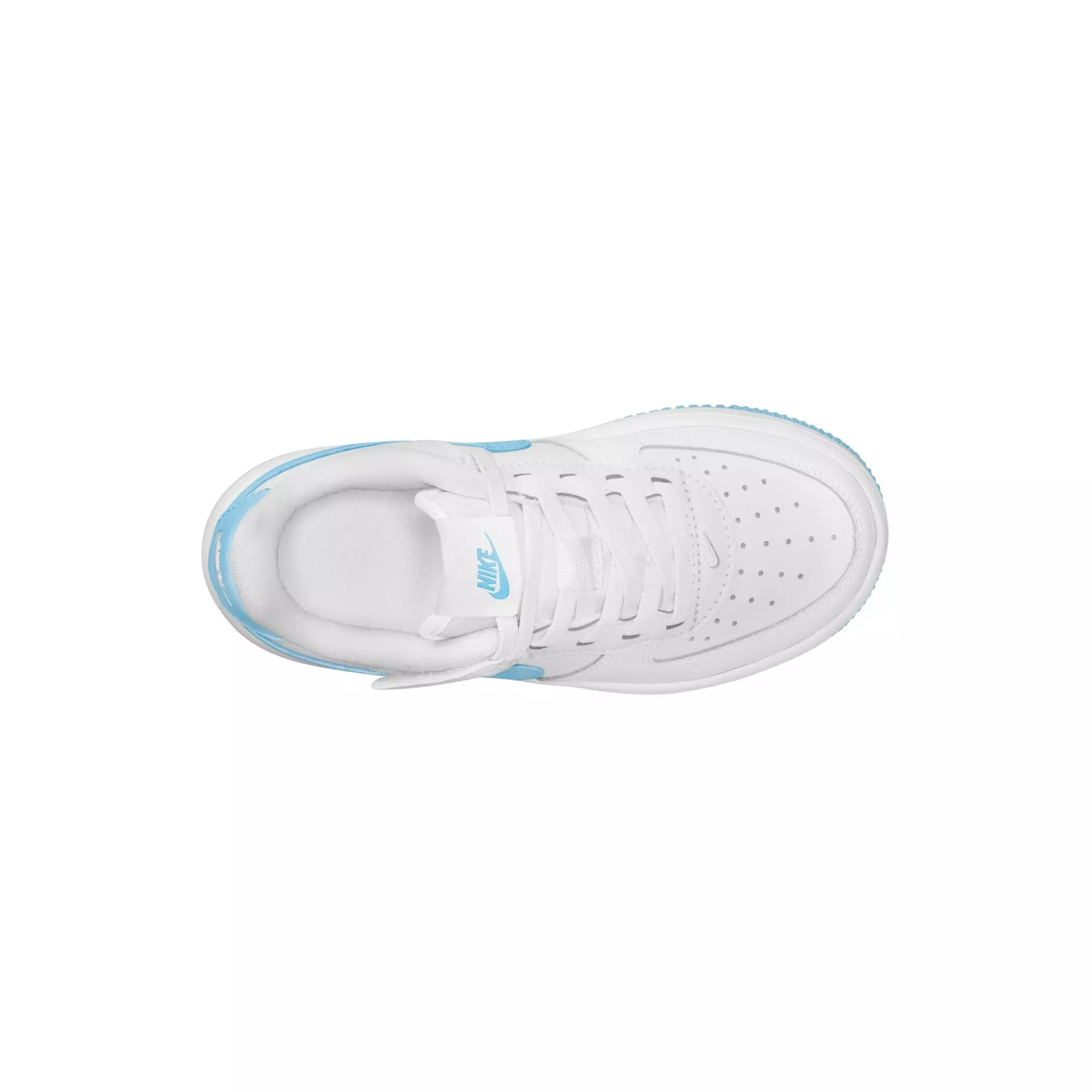 Nike Air Force 1 Low EasyOn "White/Aquarius Blue" Preschool Boys' Shoe - WHITE/BLUE