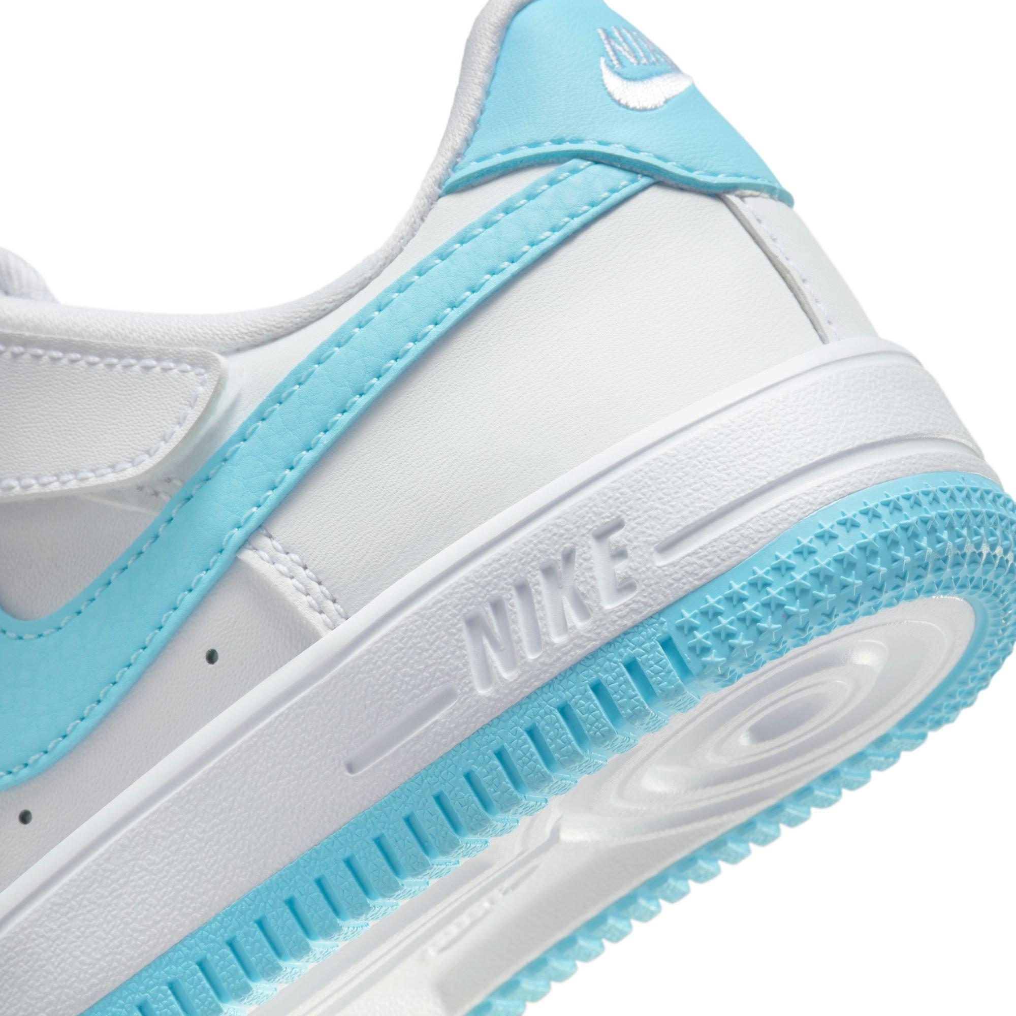 Nike Air Force 1 Low EasyOn Preschool Boys' White/Aquarius Blue Shoe