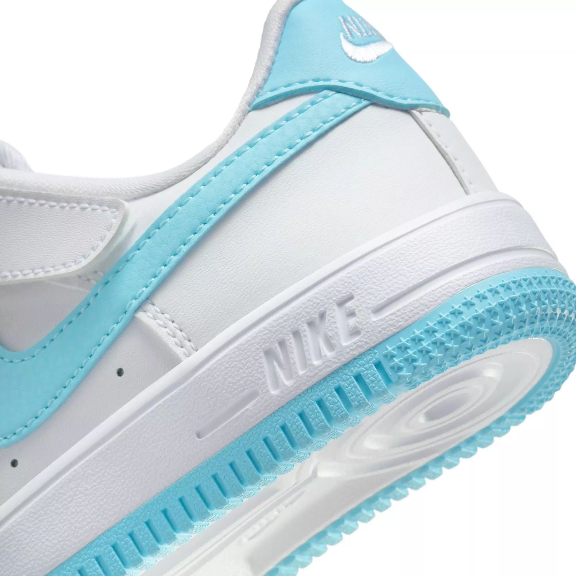 Nike Air Force 1 Low EasyOn "White/Aquarius Blue" Preschool Boys' Shoe - WHITE/BLUE