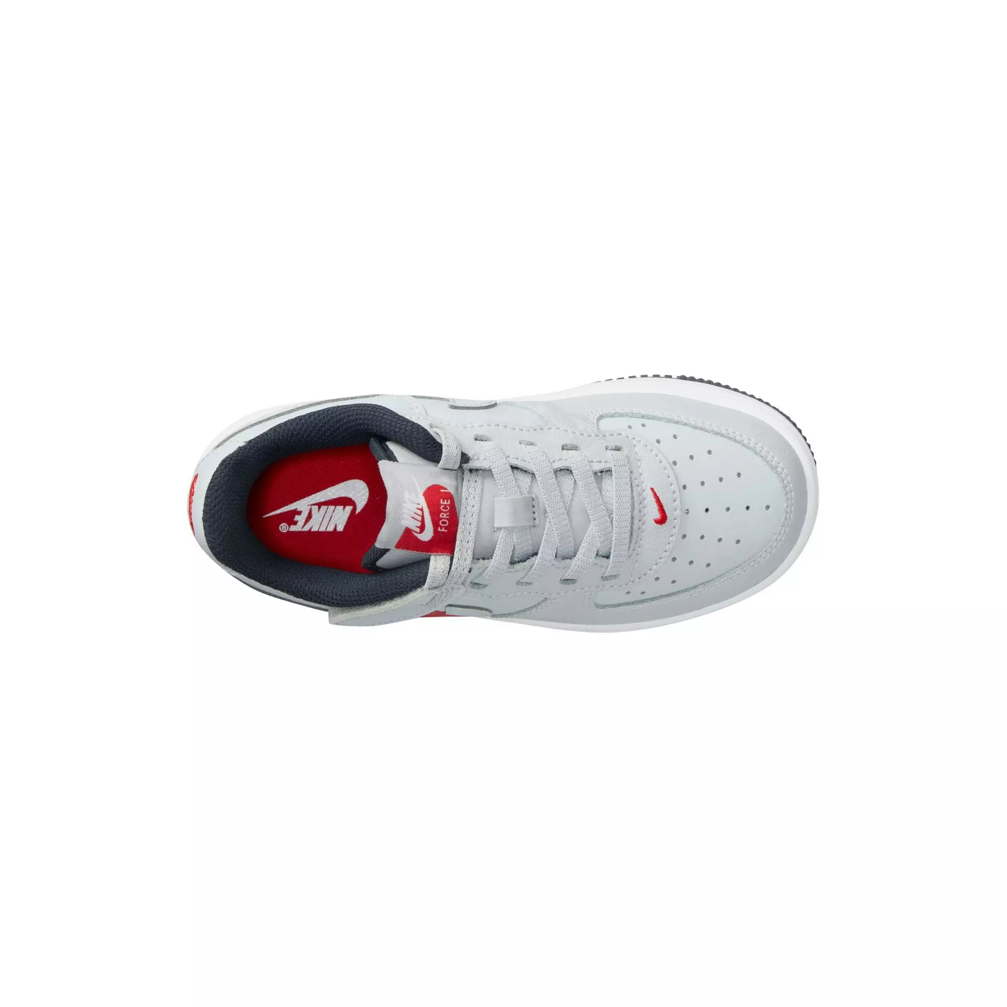 Nike Air Force 1 Low EasyOn "Pure Platinum" Preschool Boys' Shoe - GREY/RED