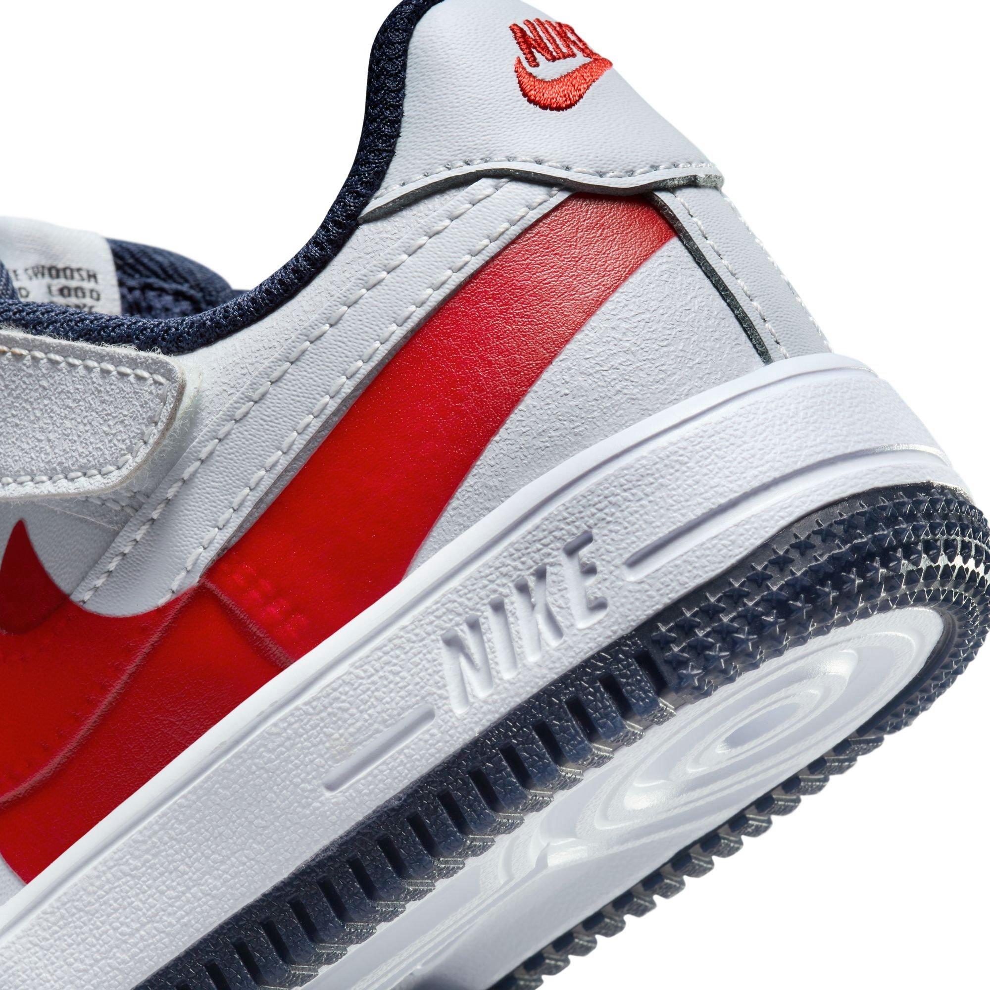 Nike Air Force 1 Low EasyOn "Pure Platinum" Preschool Boys' Shoe - GREY/RED Thumbnail View 11