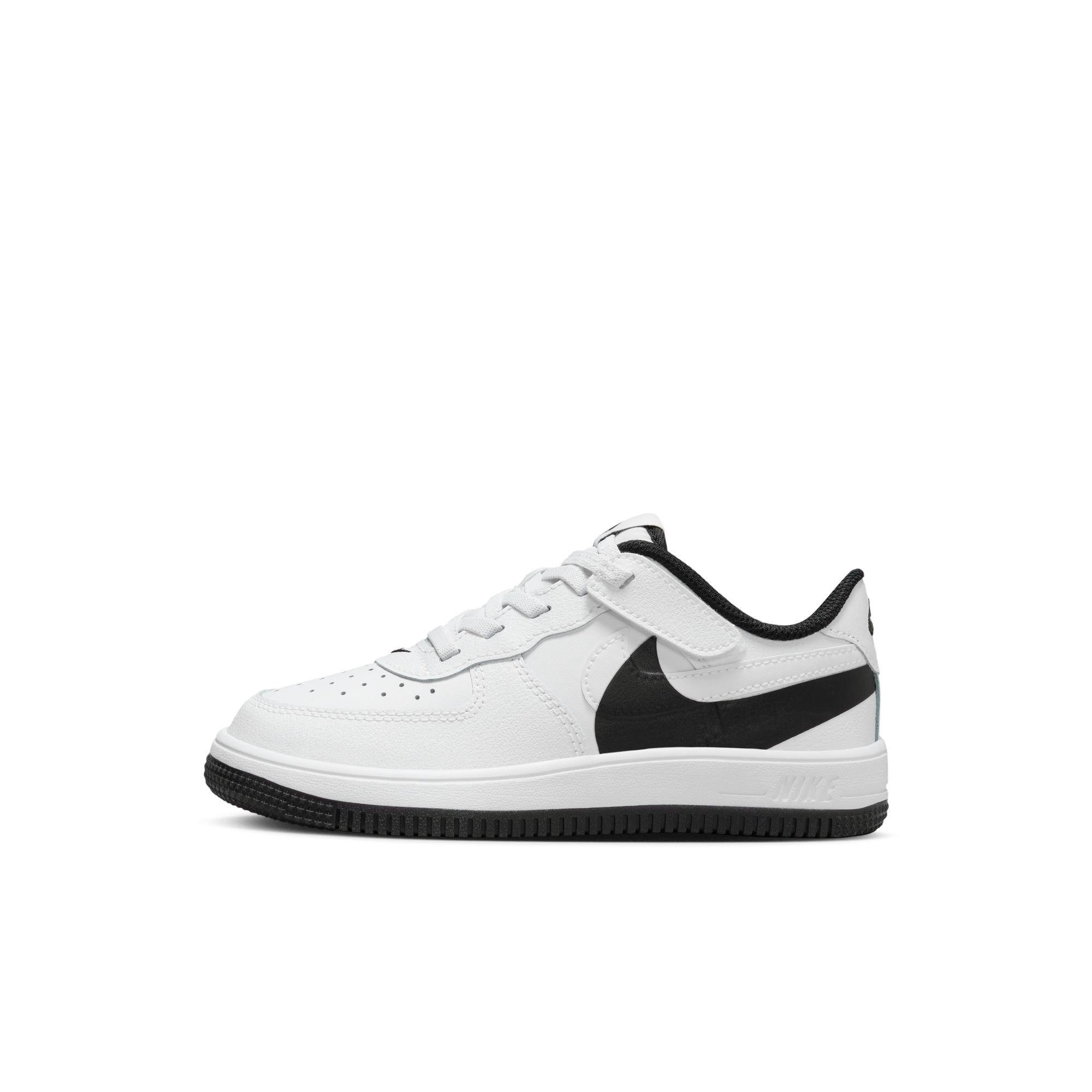 Nike Air Force 1 Low EasyOn "White/Black" Preschool Boys' Shoe - WHITE/BLACK Thumbnail View 3