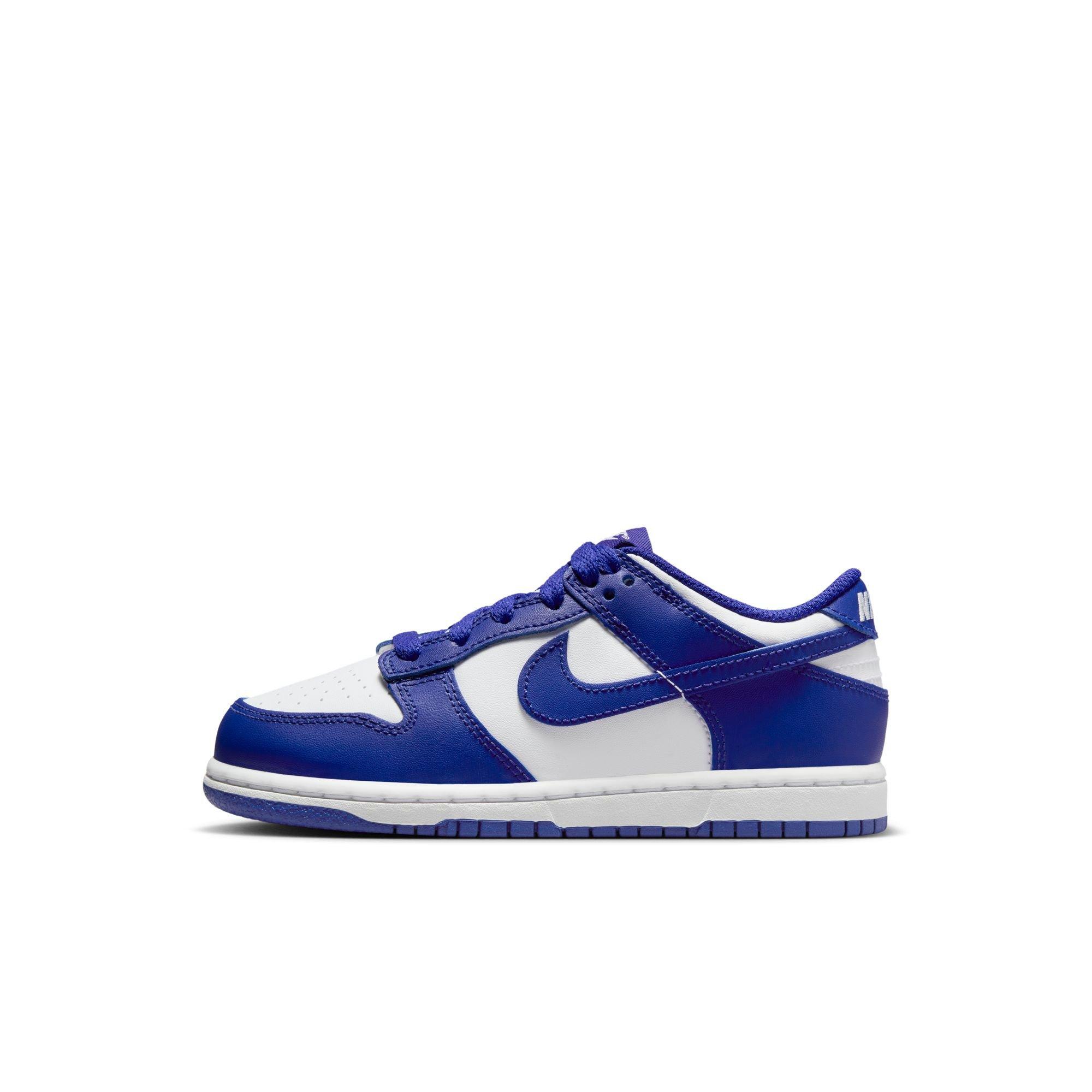 Nike Dunk Low Preschool Boys' "White/Concord/University Red" Shoe​