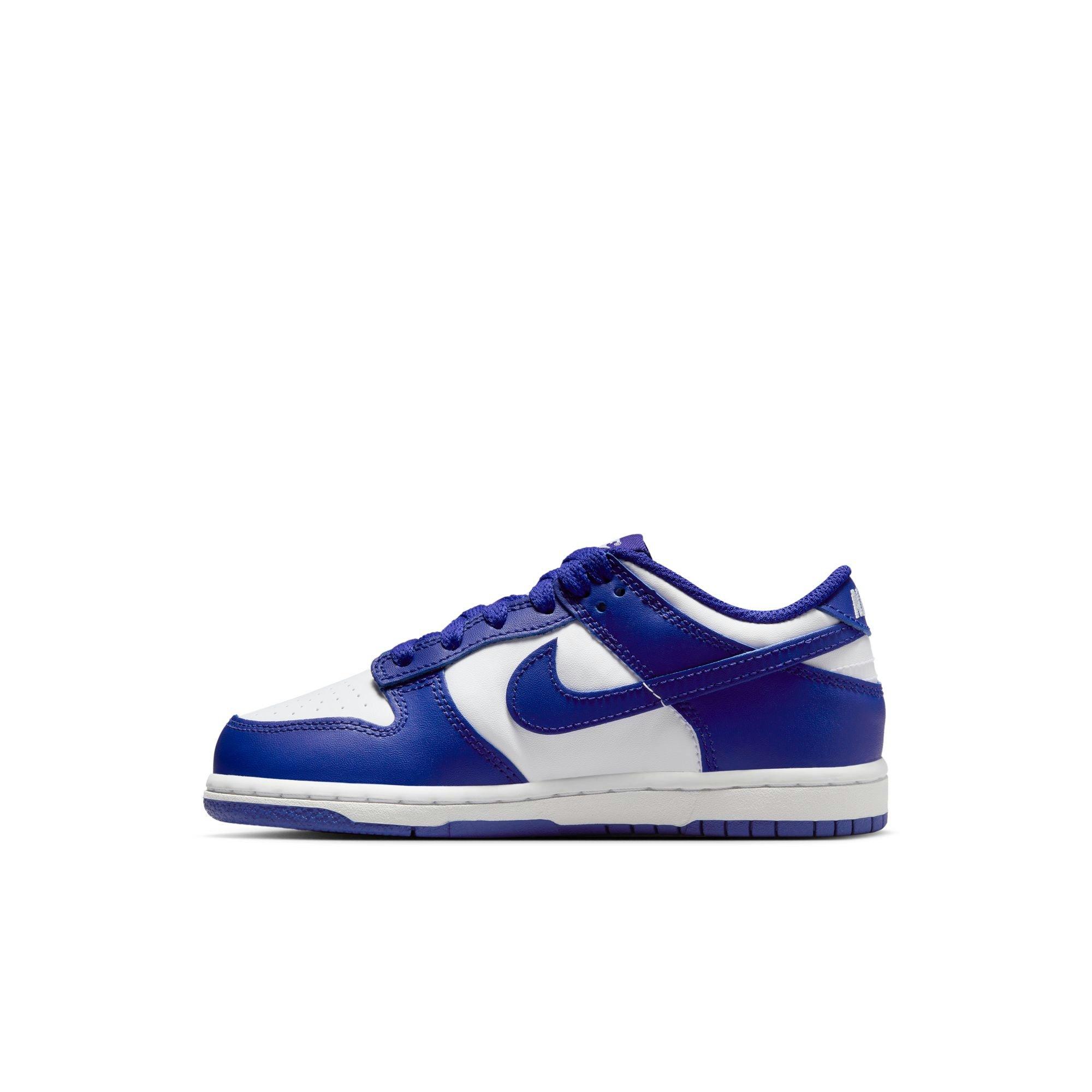 Nike Dunk Low Preschool Boys' "White/Concord/University Red" Shoe​