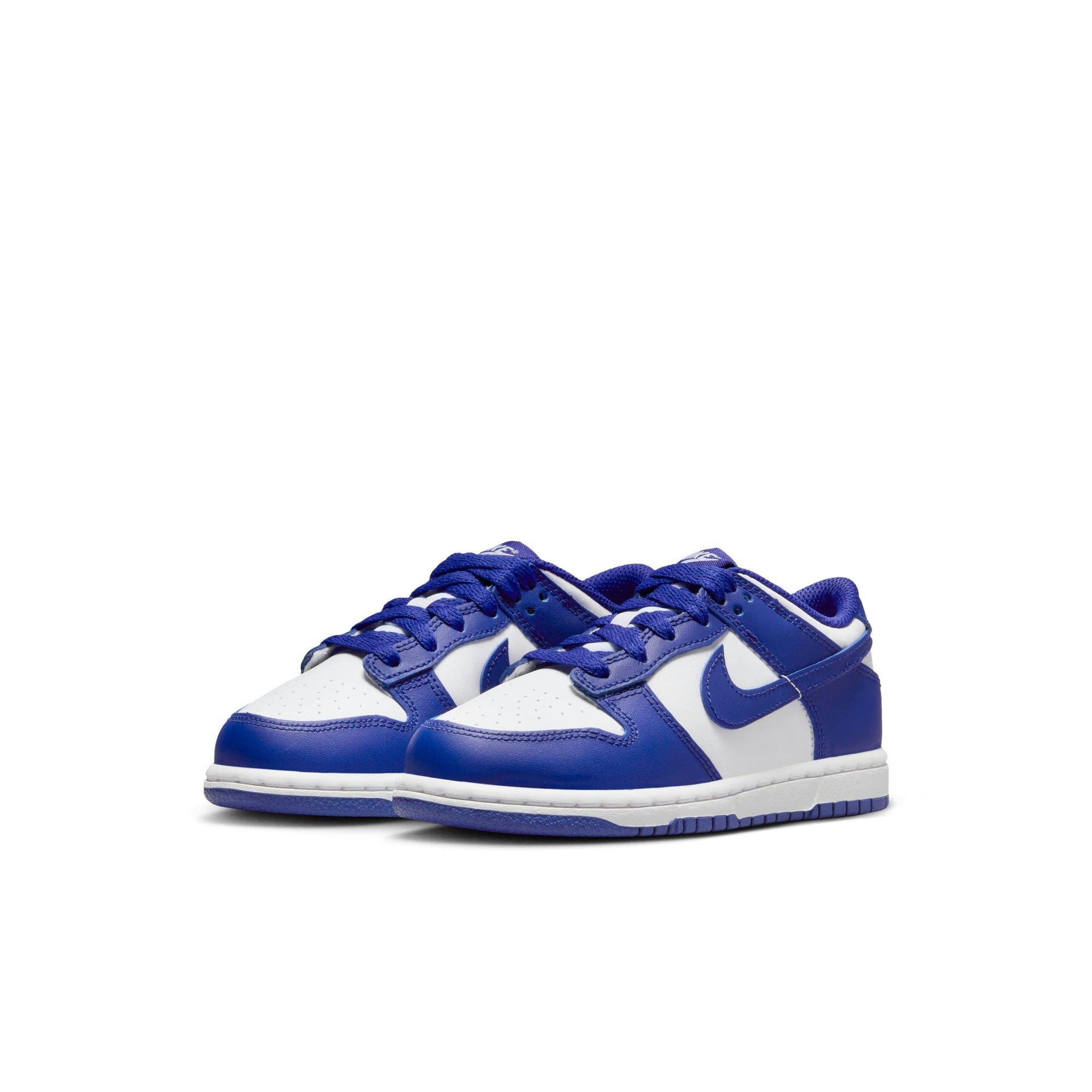 Nike Dunk Low Preschool Boys' "White/Concord/University Red" Shoe​