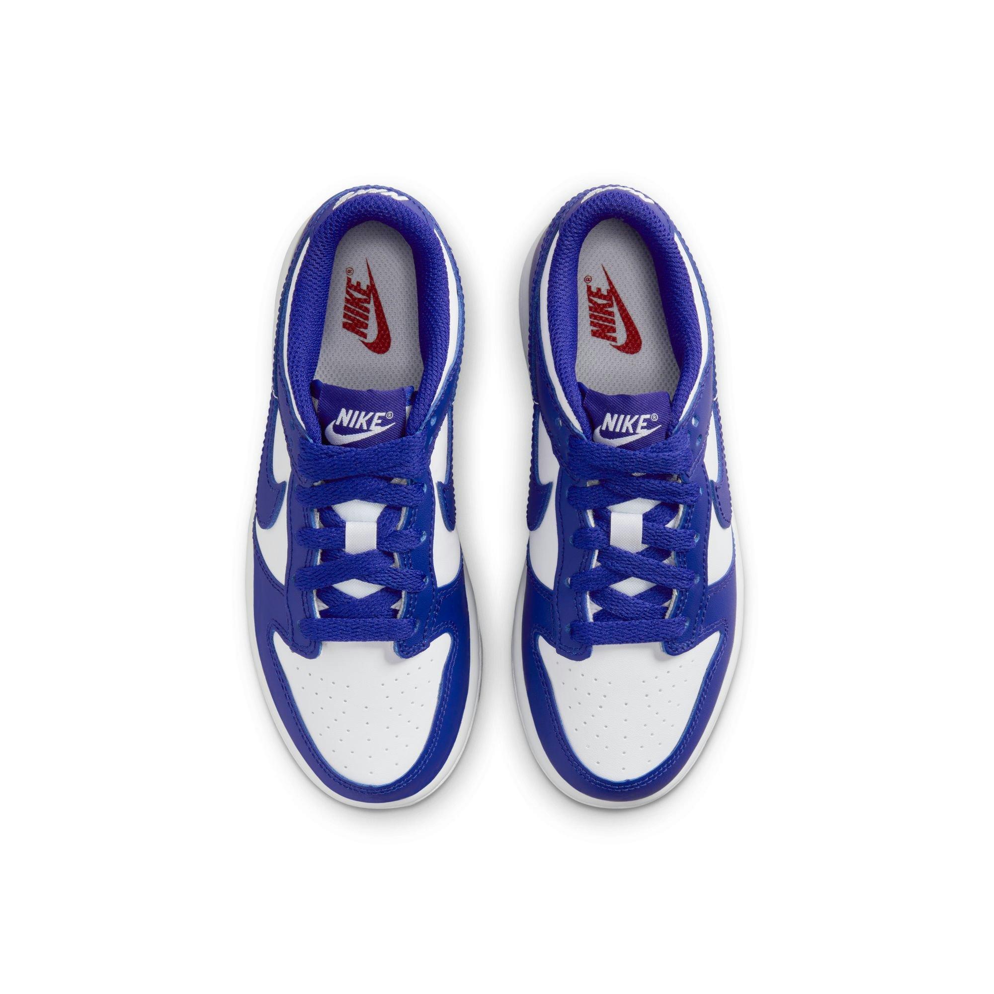 Nike Dunk Low Preschool Boys' "White/Concord/University Red" Shoe​