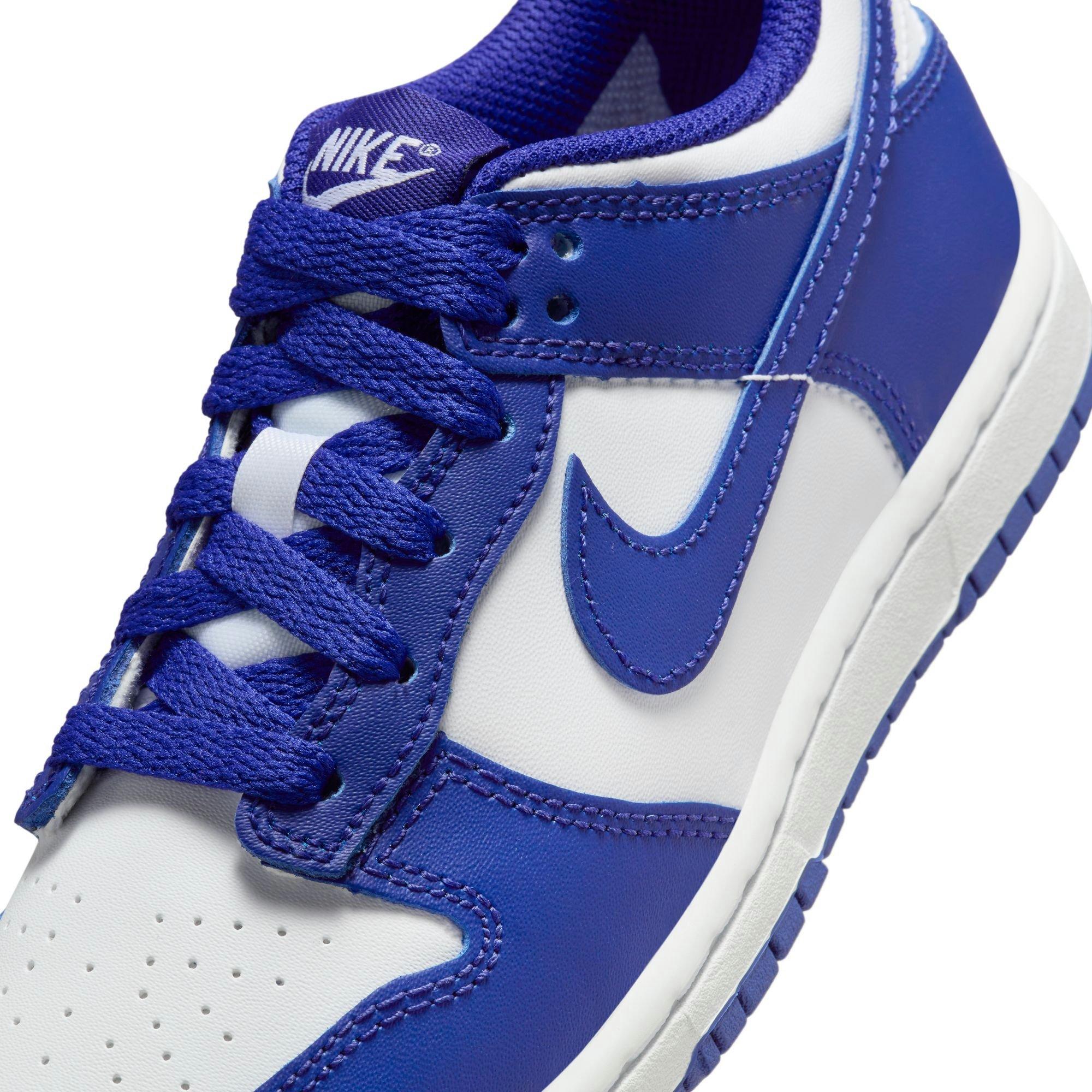 Nike Dunk Low Preschool Boys' "White/Concord/University Red" Shoe​