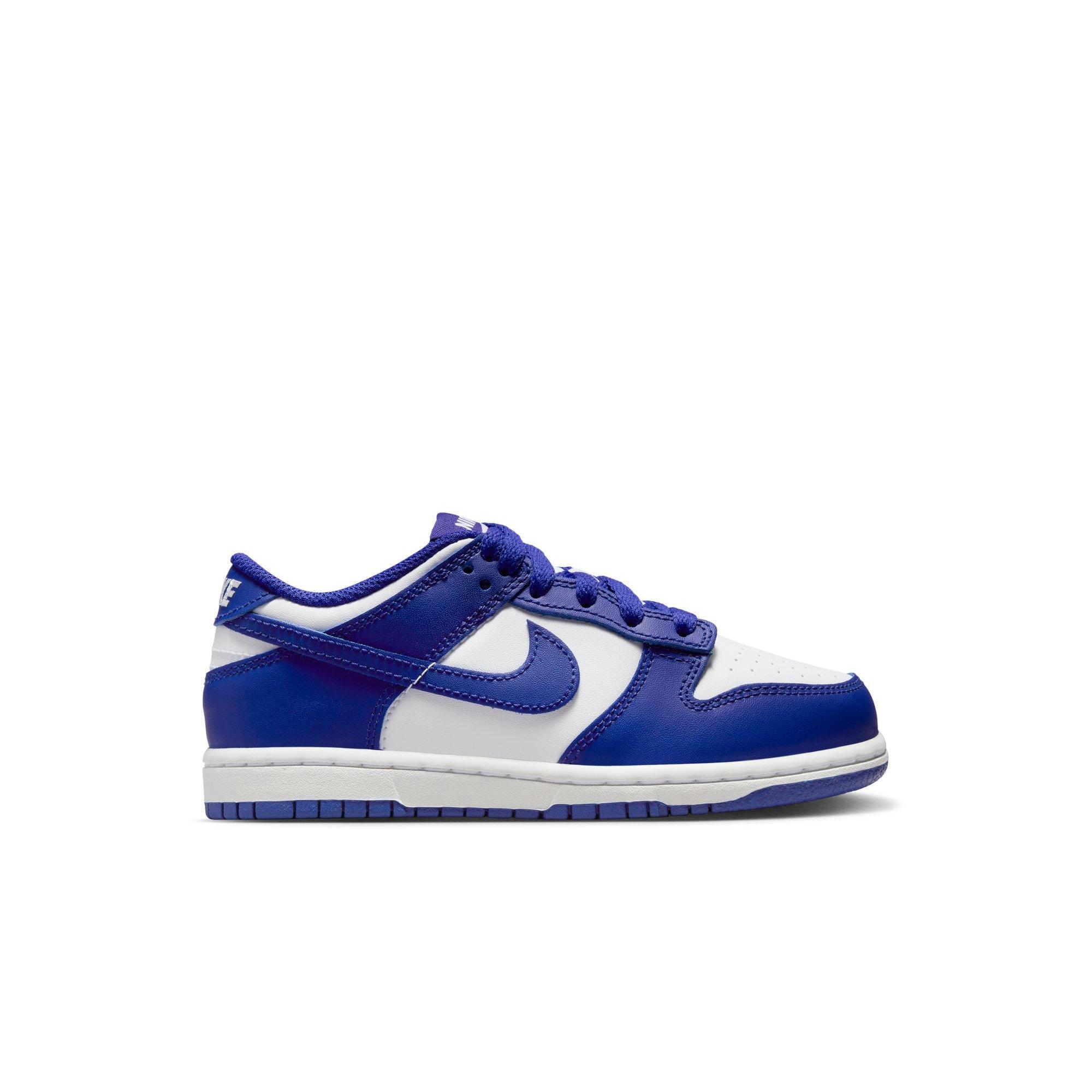 Nike Dunk Low Preschool Boys' "White/Concord/University Red" Shoe​