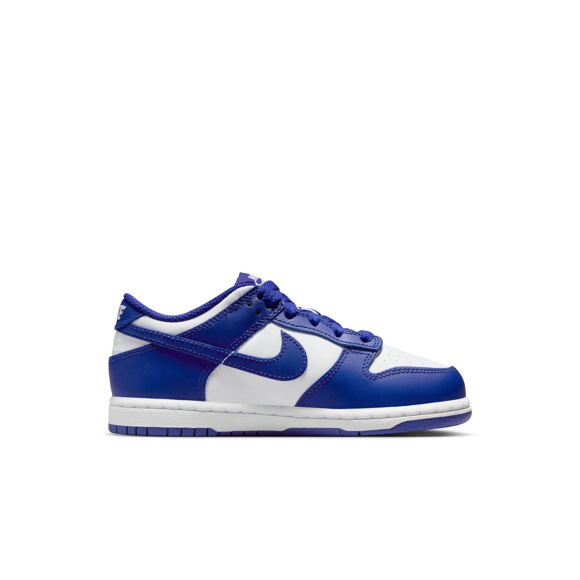 Nike Dunk Low Preschool Boys' "White/Concord/University Red" Shoe​