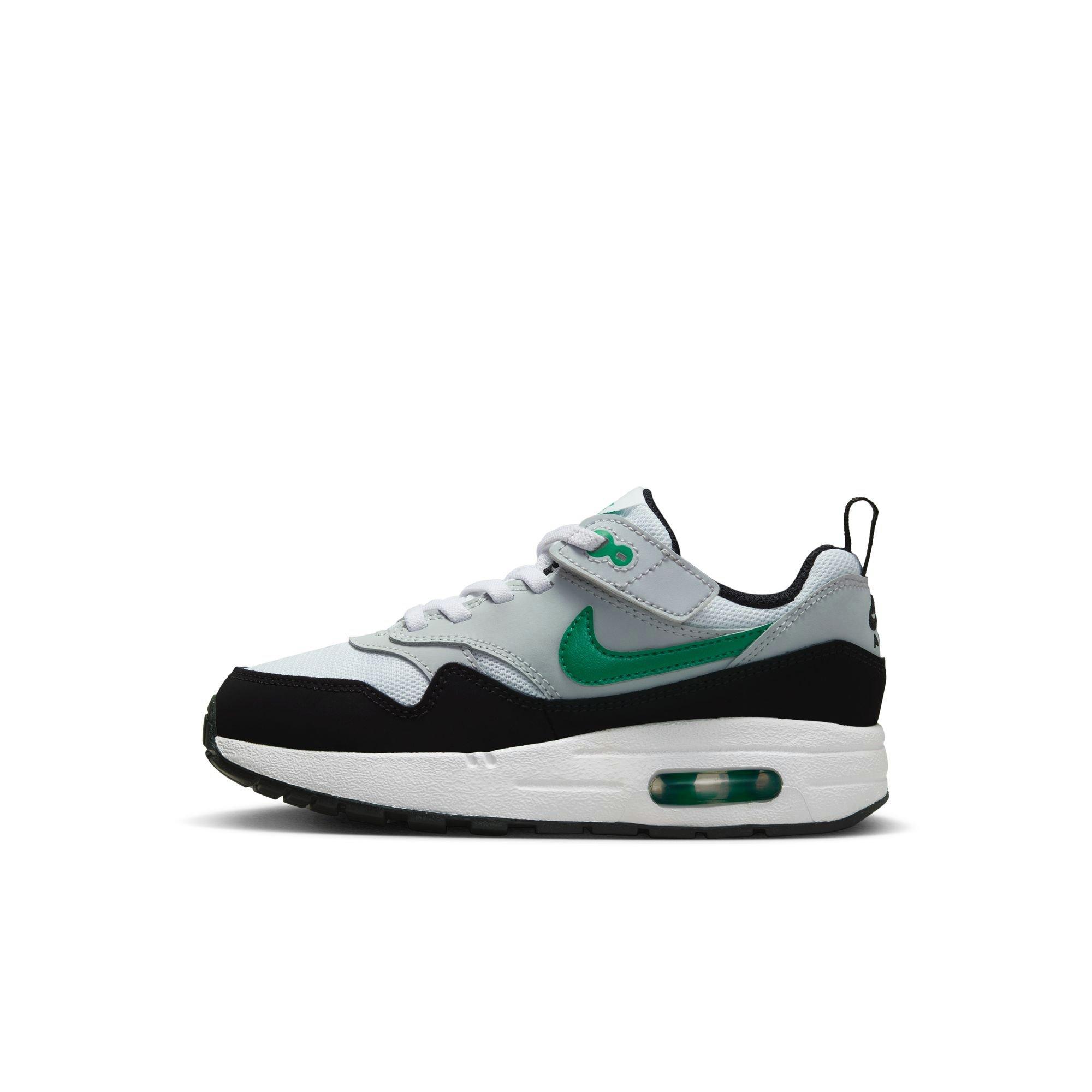 Nike Air Max 1 EasyOn Preschool Boys' White/Stadium Green/Pure Platinum/Black Shoe