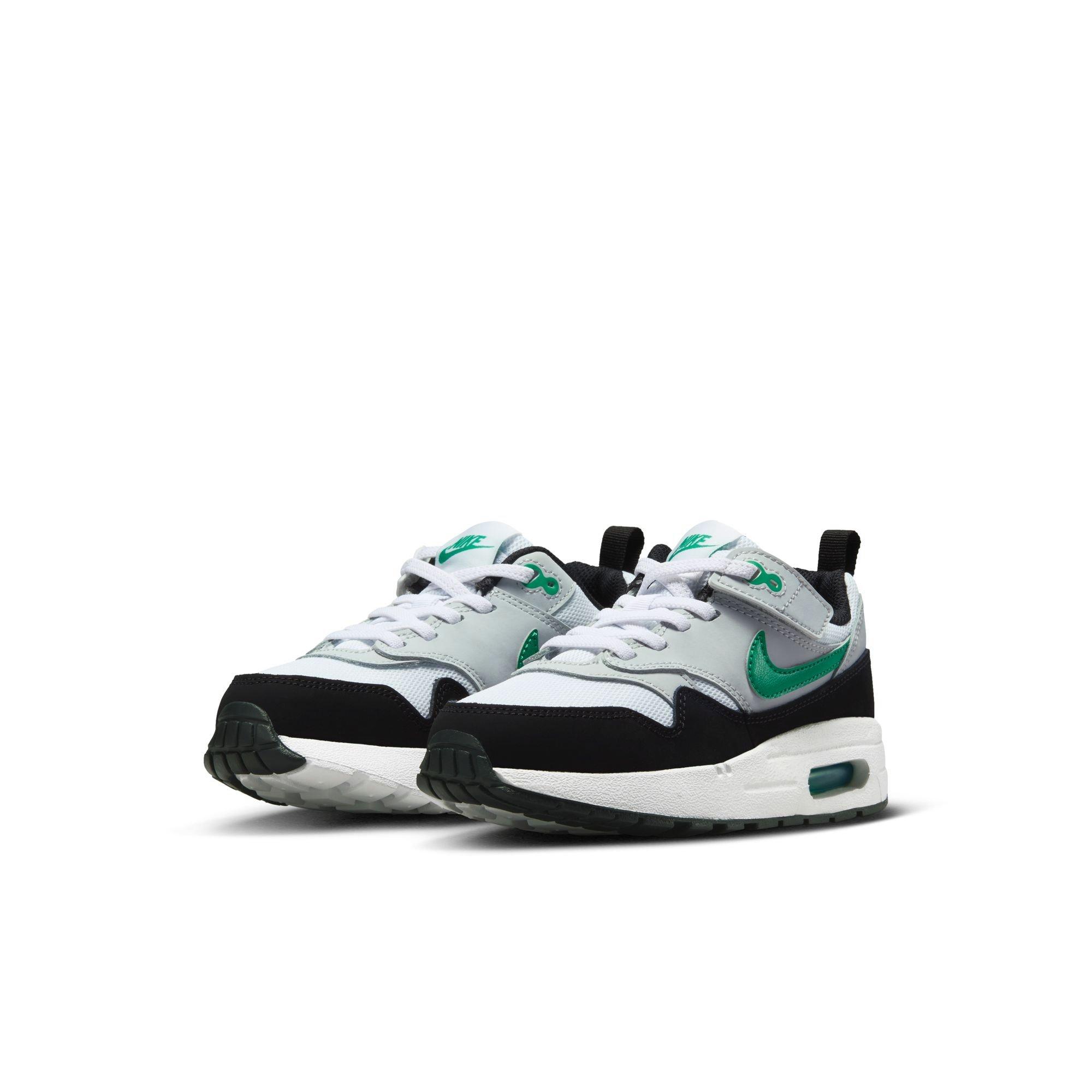 Nike Air Max 1 EasyOn Preschool Boys' White/Stadium Green/Pure Platinum/Black Shoe