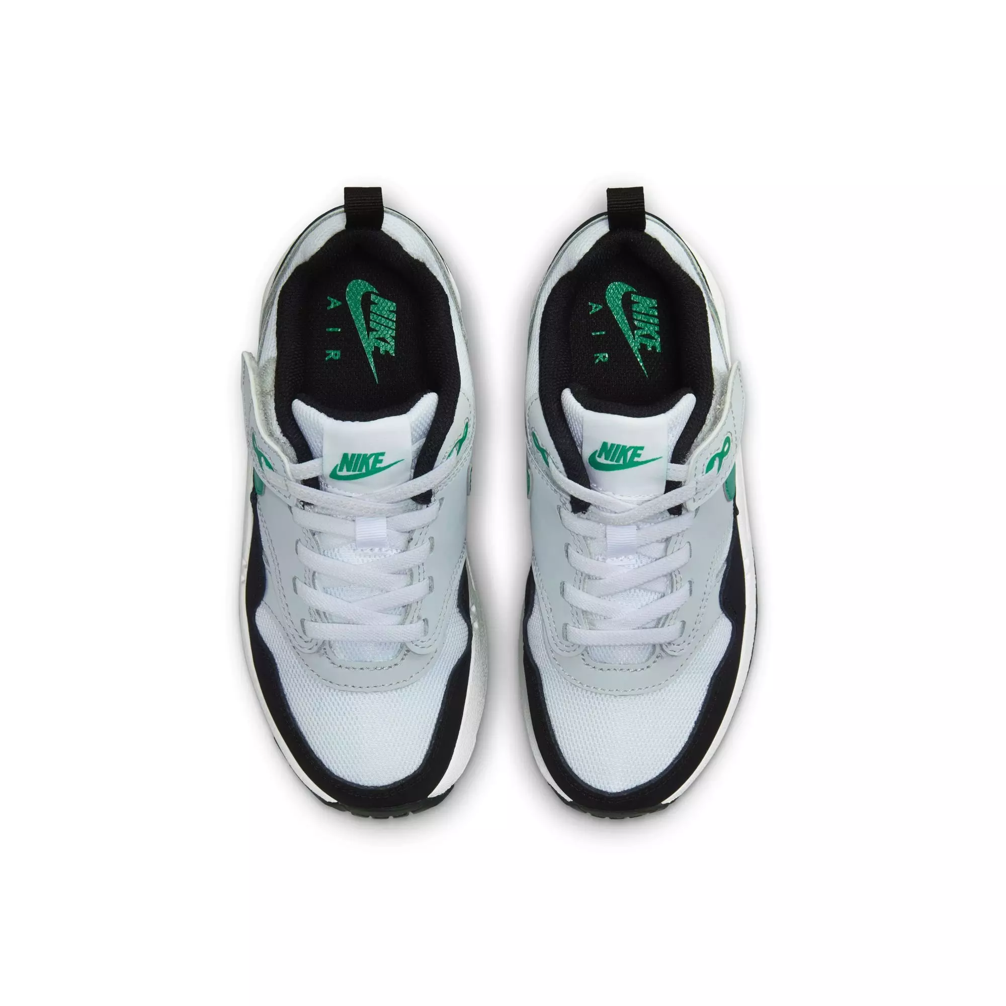 Nike Air Max 1 EasyOn "White/Stadium Green/Pure Platinum/Black" Preschool Boys' Shoe - WHITE/GREEN