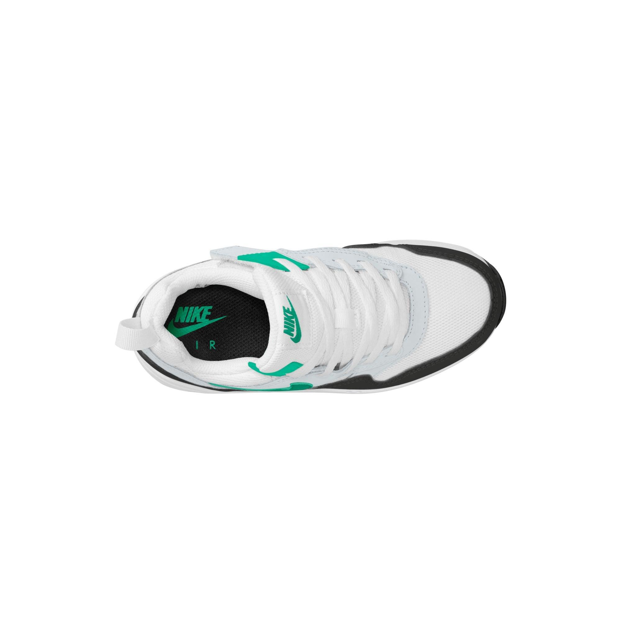 Nike Air Max 1 EasyOn Preschool Boys' White/Stadium Green/Pure Platinum/Black Shoe