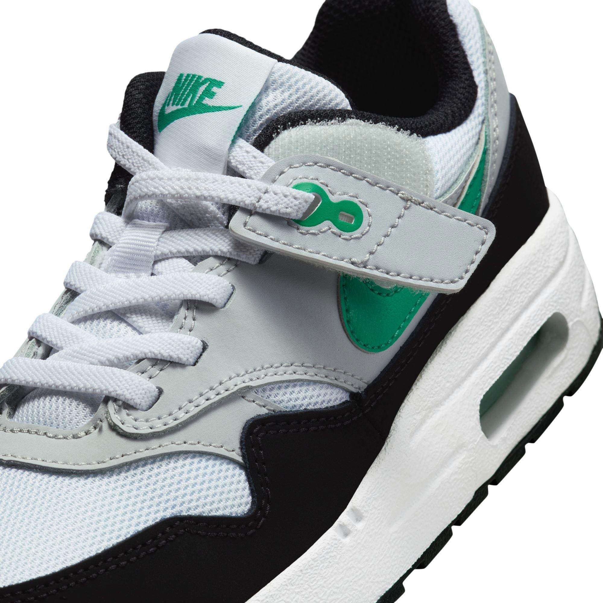 Nike Air Max 1 EasyOn Preschool Boys' White/Stadium Green/Pure Platinum/Black Shoe