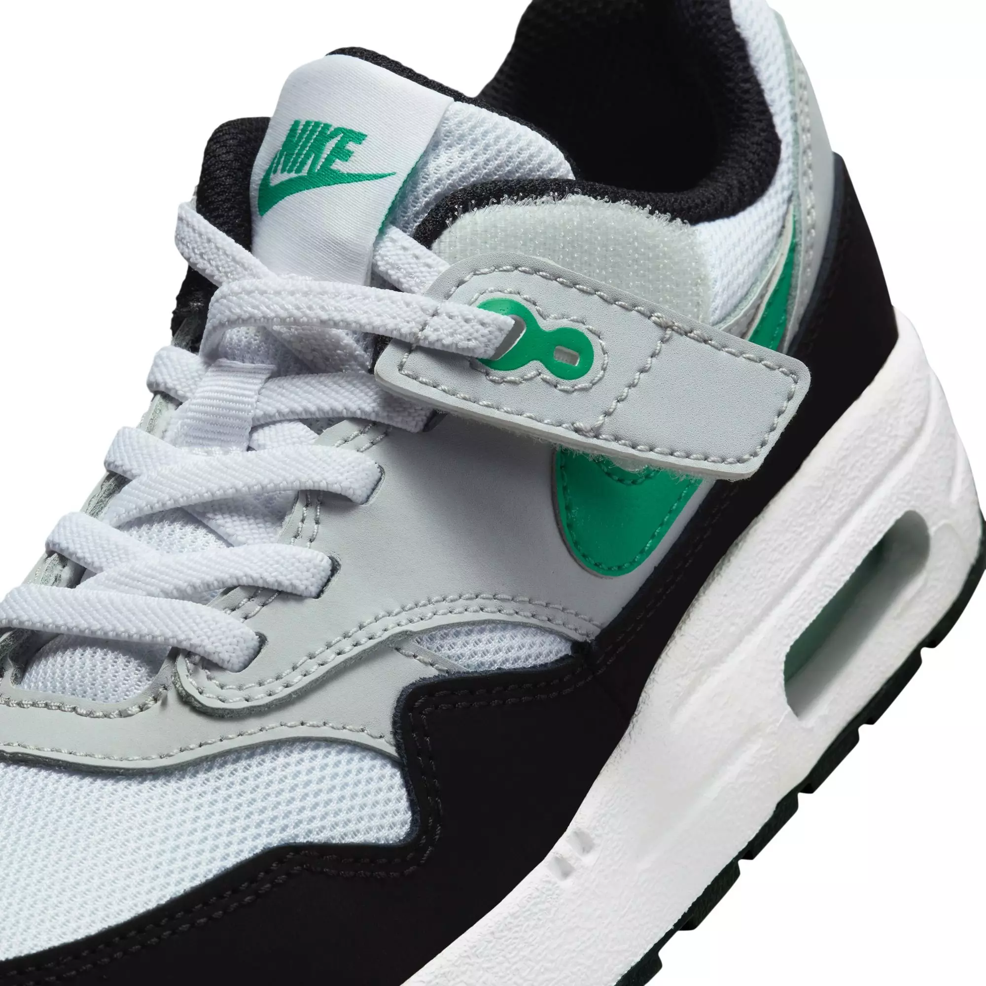 Nike Air Max 1 EasyOn "White/Stadium Green/Pure Platinum/Black" Preschool Boys' Shoe - WHITE/GREEN