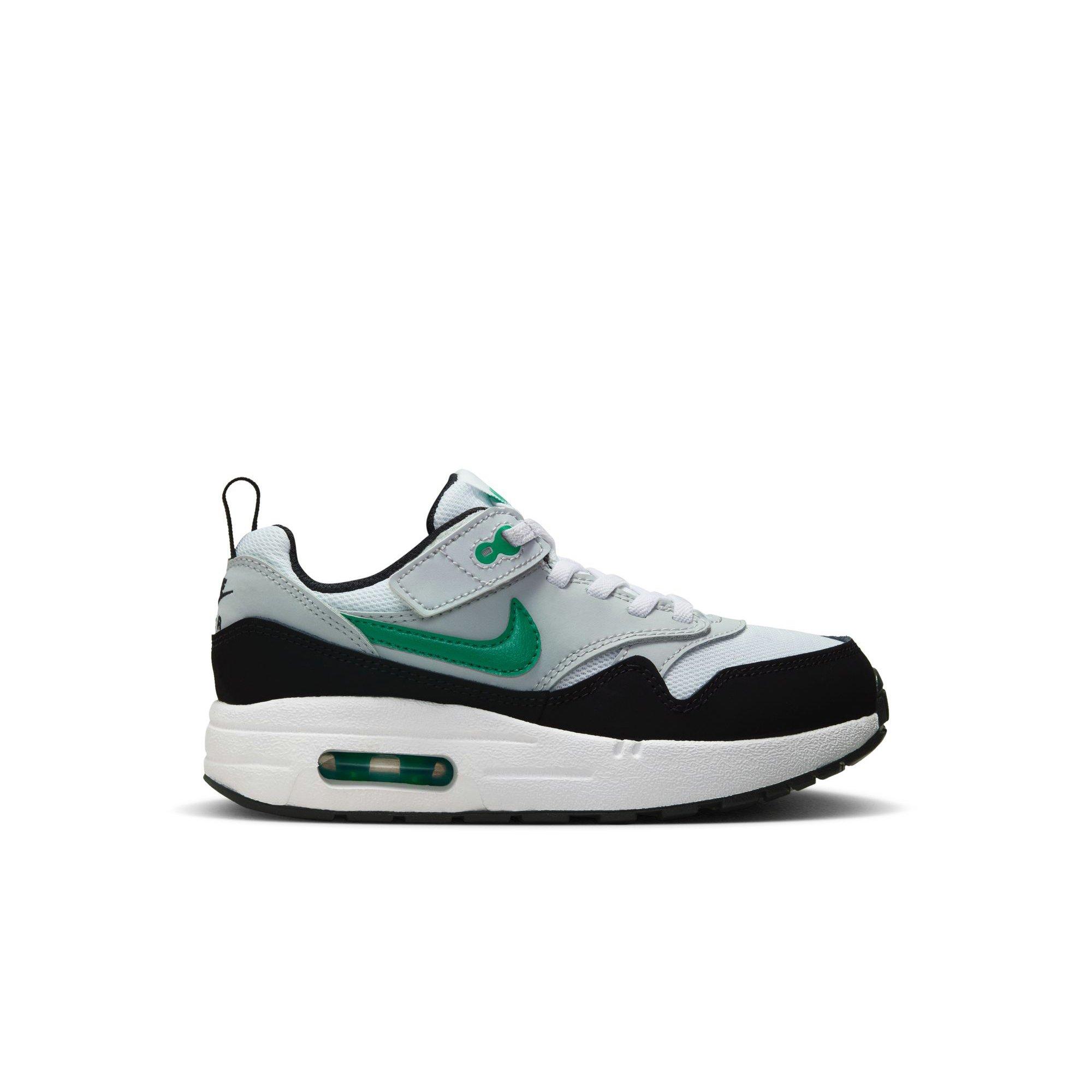 Nike Air Max 1 EasyOn Preschool Boys' White/Stadium Green/Pure Platinum/Black Shoe