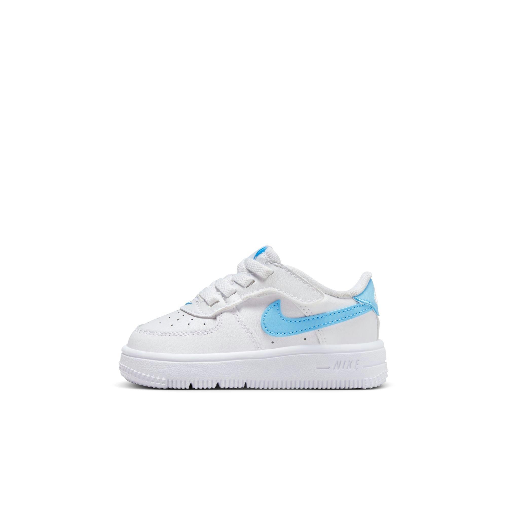 Nike Air Force 1 Low EasyOn Toddler Boys' White/Aquarius Blue Shoe