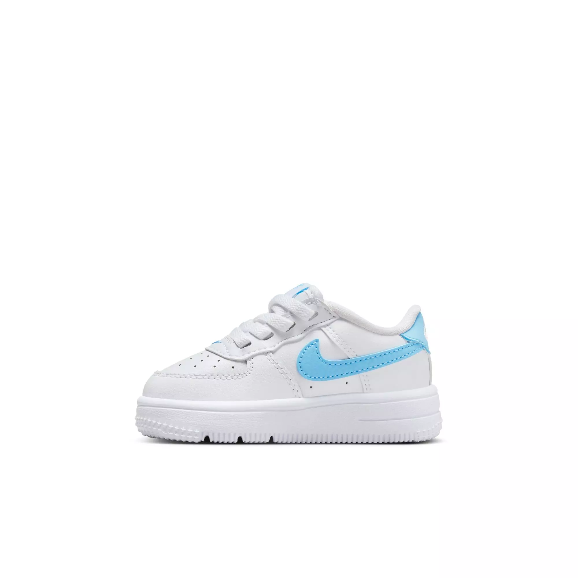 Nike Air Force 1 Low EasyOn "White/Aquarius Blue" Toddler Boys' Shoe - WHITE/BLUE