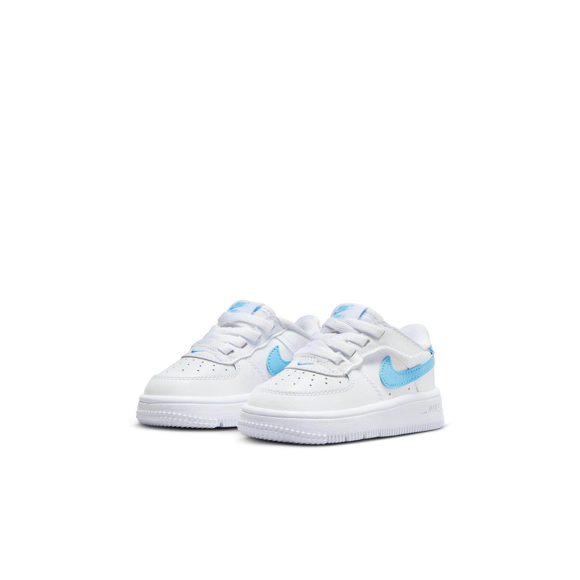 Nike Air Force 1 Low EasyOn Toddler Boys' White/Aquarius Blue Shoe