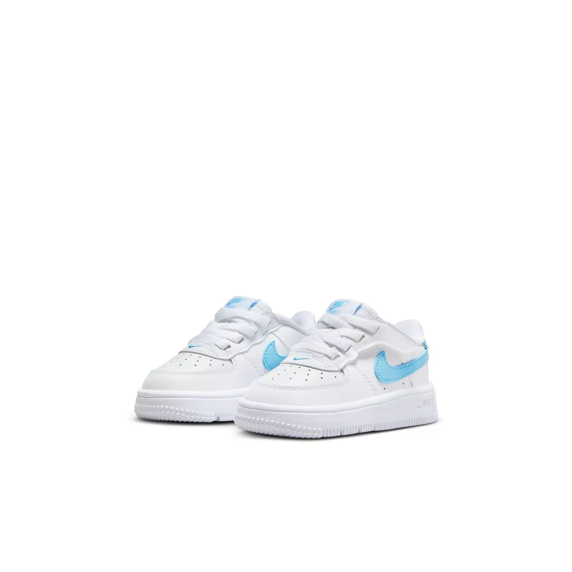 Nike Air Force 1 Low EasyOn "White/Aquarius Blue" Toddler Boys' Shoe - WHITE/BLUE