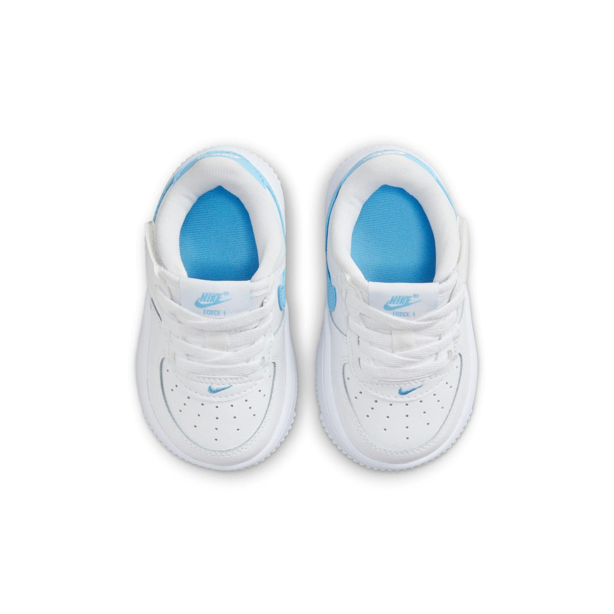 Nike Air Force 1 Low EasyOn Toddler Boys' White/Aquarius Blue Shoe