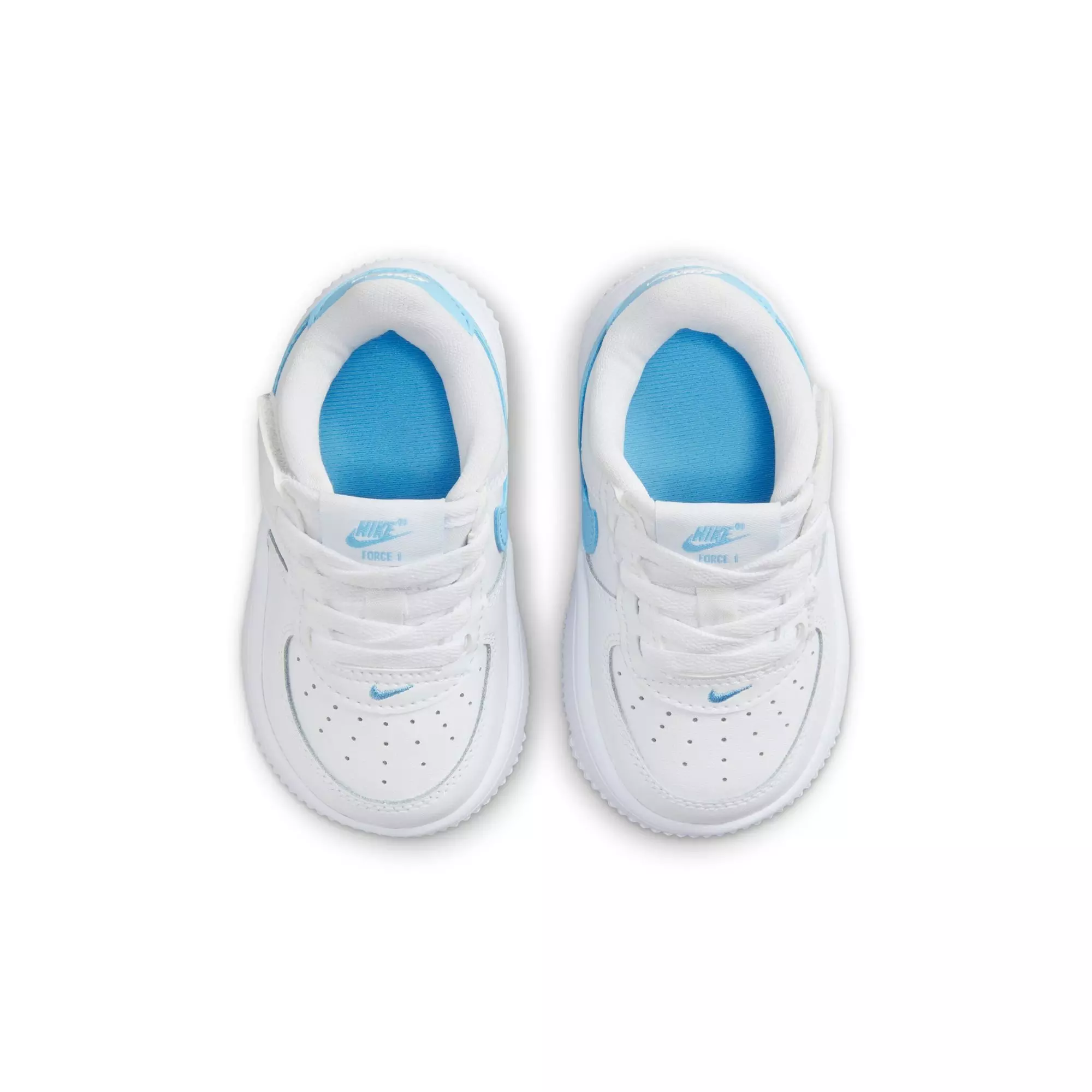Nike Air Force 1 Low EasyOn "White/Aquarius Blue" Toddler Boys' Shoe - WHITE/BLUE