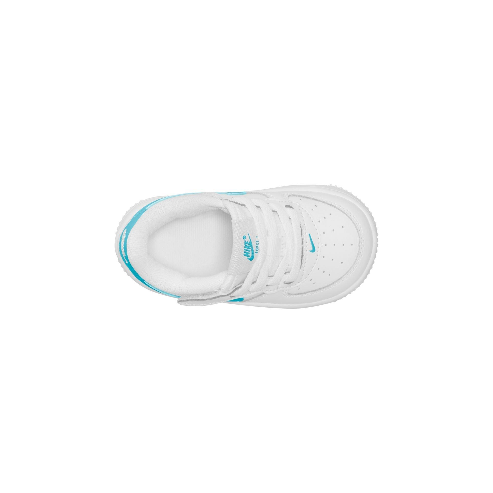 Nike Air Force 1 Low EasyOn Toddler Boys' White/Aquarius Blue Shoe