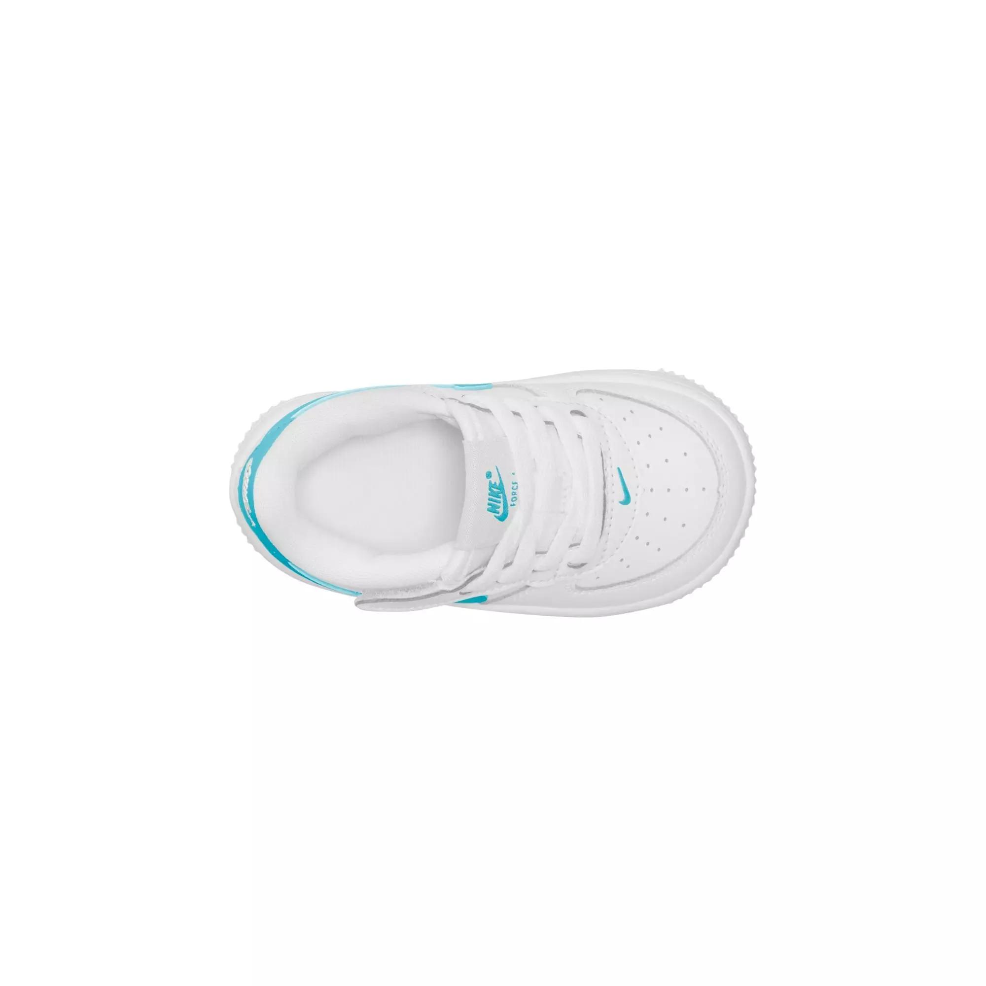 Nike Air Force 1 Low EasyOn "White/Aquarius Blue" Toddler Boys' Shoe - WHITE/BLUE