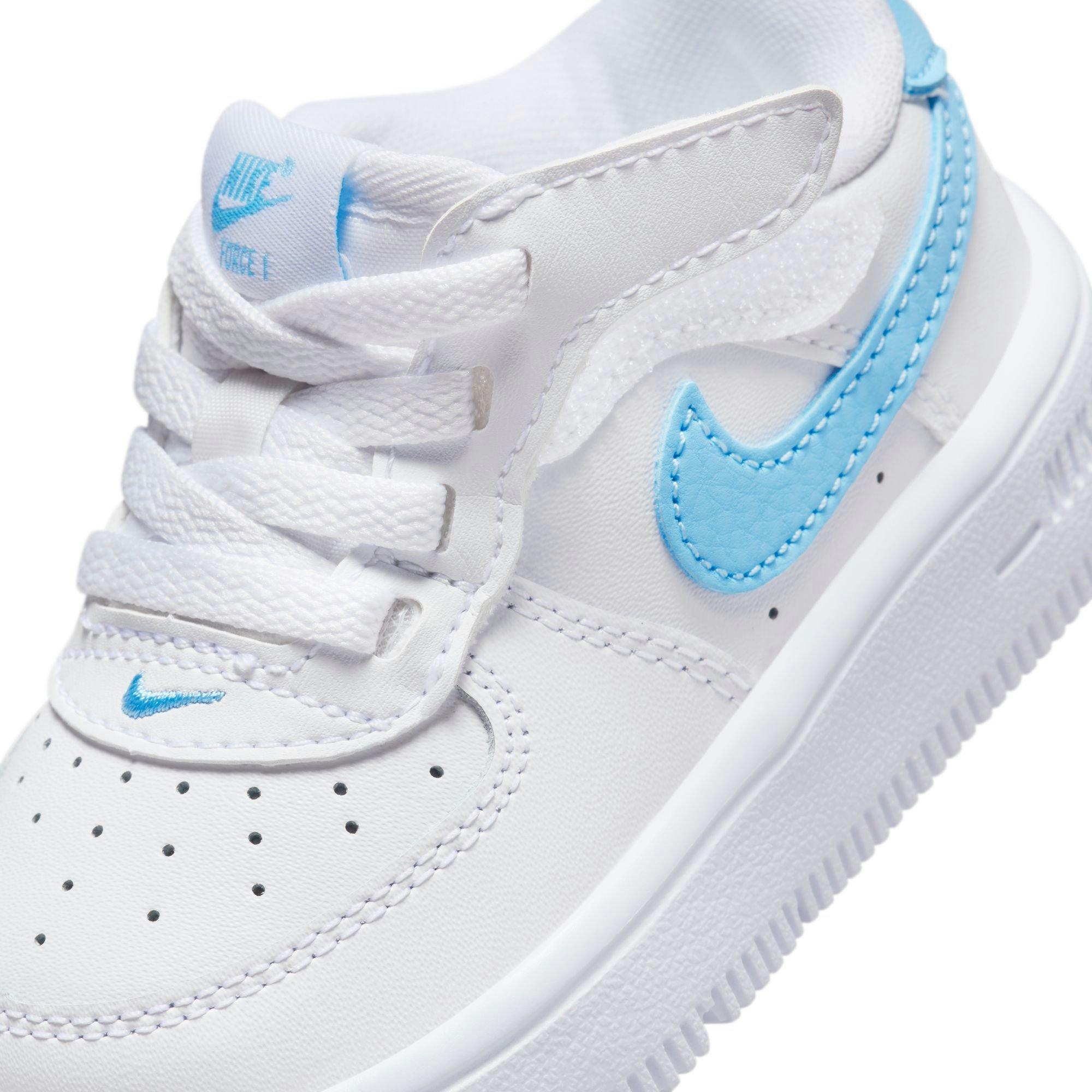 Nike Air Force 1 Low EasyOn Toddler Boys' White/Aquarius Blue Shoe