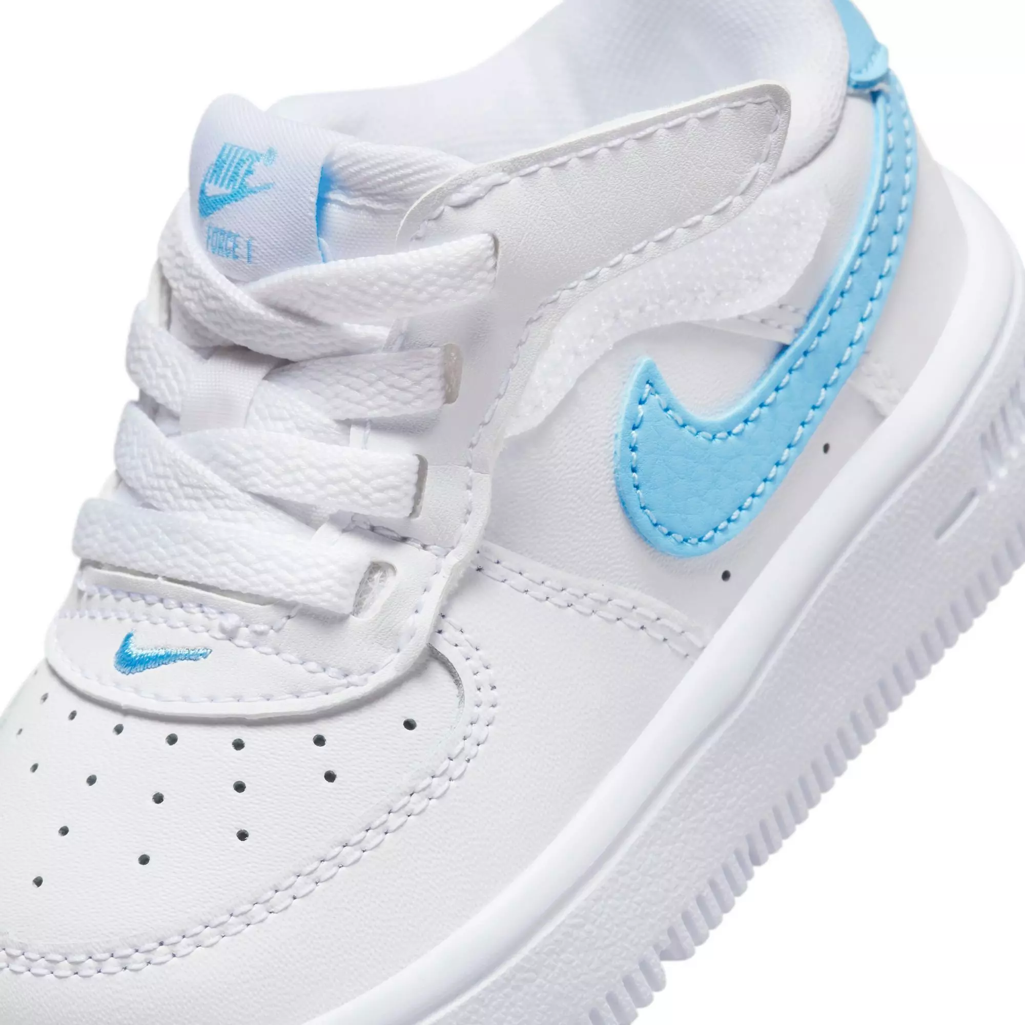 Nike Air Force 1 Low EasyOn "White/Aquarius Blue" Toddler Boys' Shoe - WHITE/BLUE