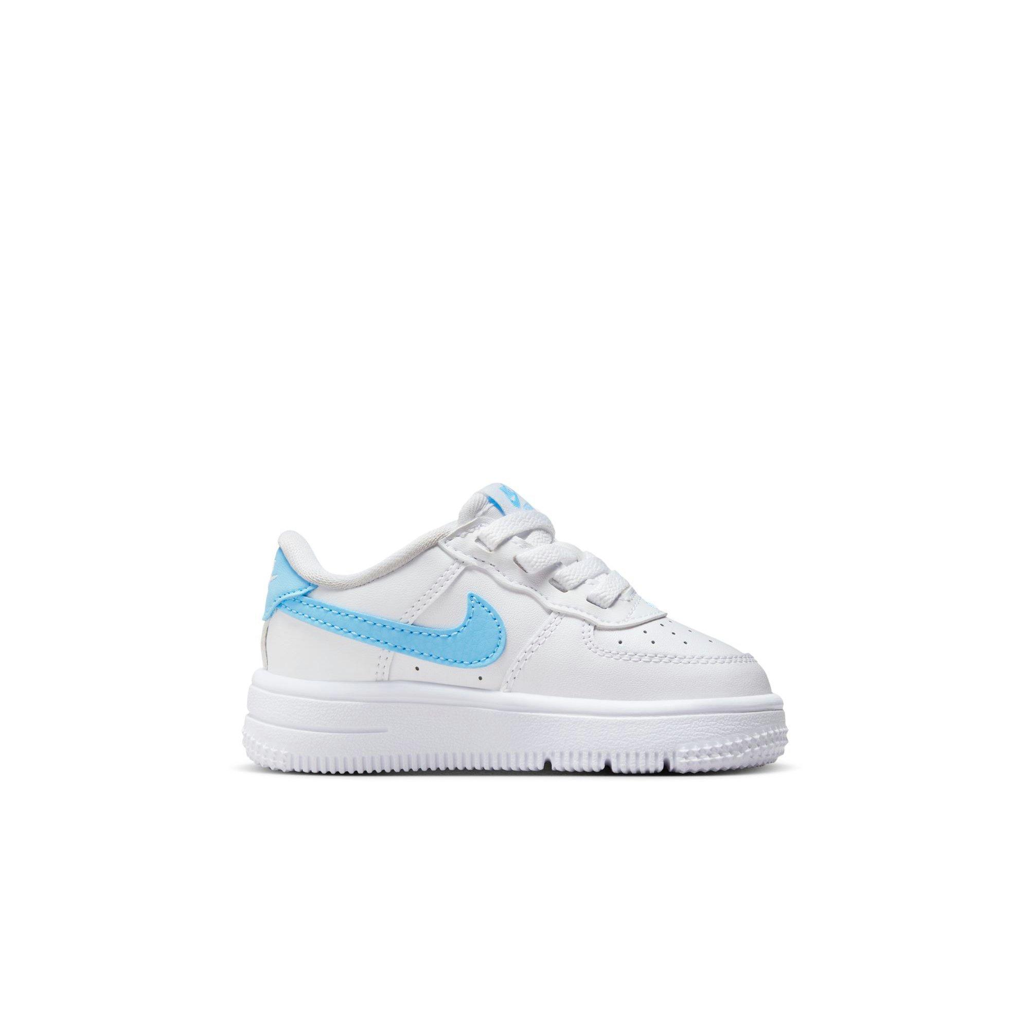 Nike Air Force 1 Low EasyOn Toddler Boys' White/Aquarius Blue Shoe