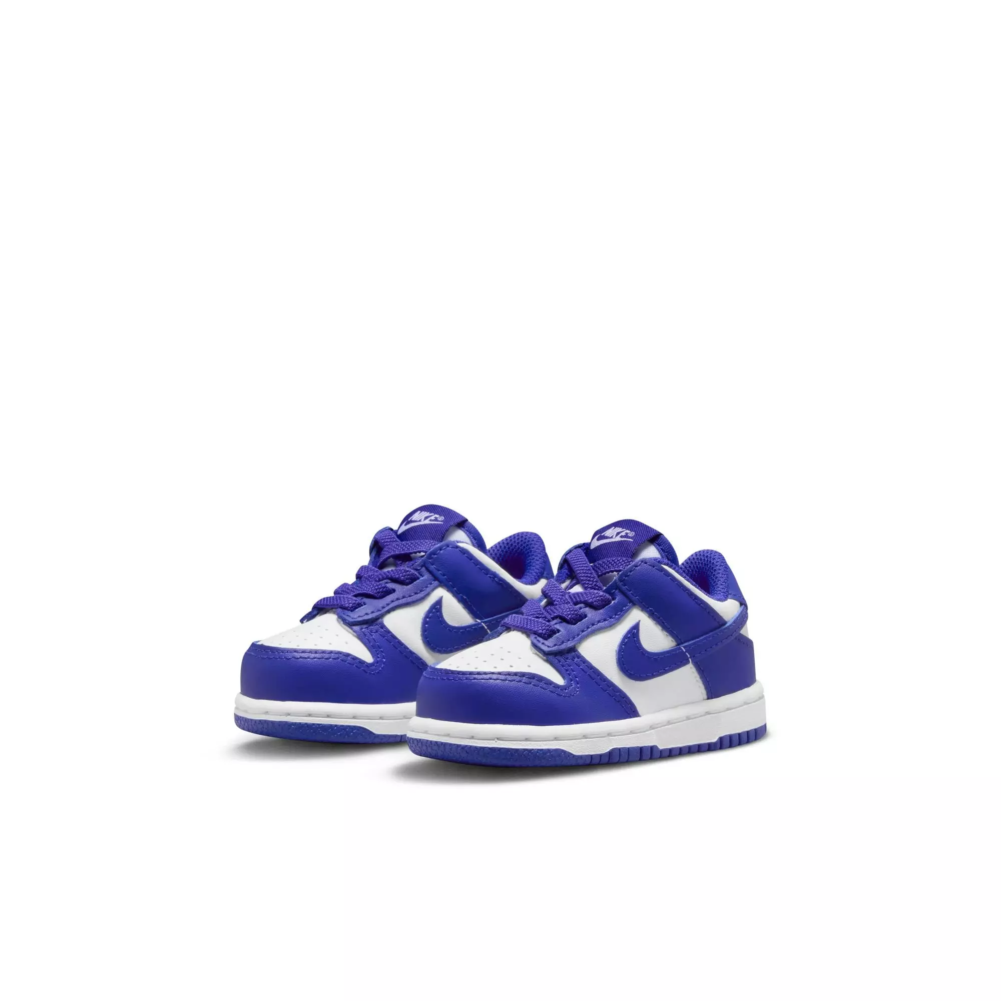 Nike Dunk Low "White/Concord/University Red" Toddler Boys' Shoe - WHITE/PURPLE