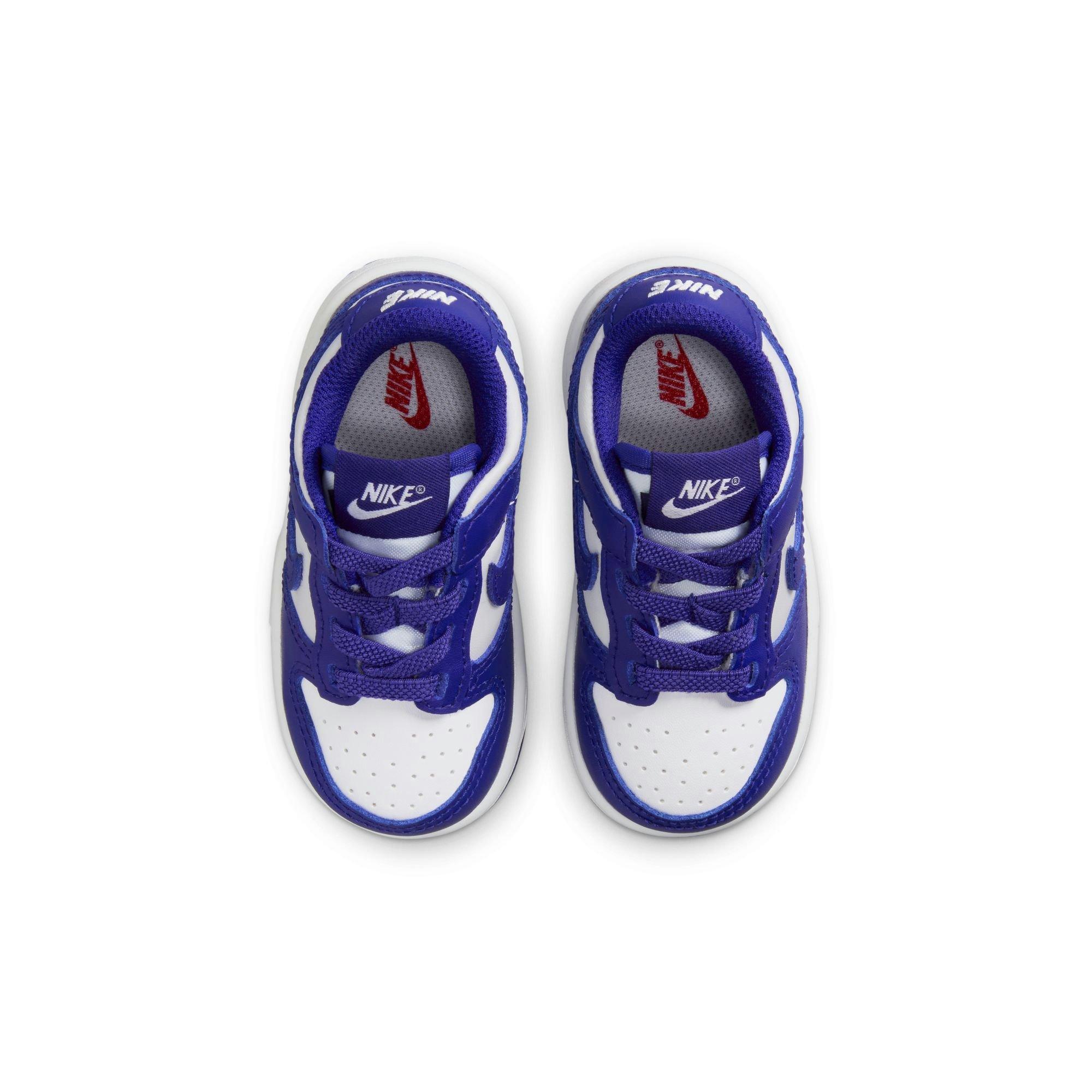 Nike Dunk Low Toddler Boys' "White/Concord/University Red" Shoe