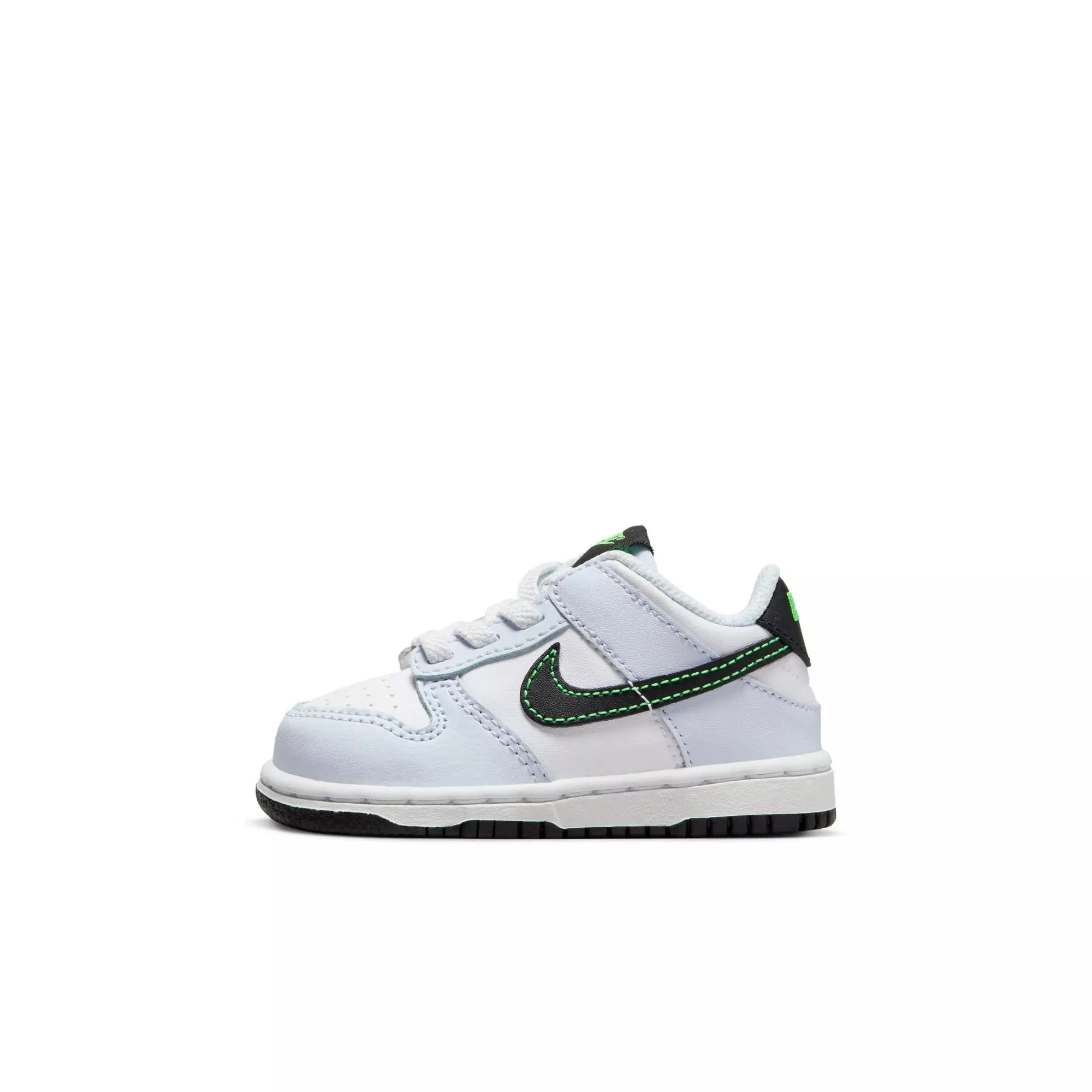 Nike Dunk Low "White/Black/Football Grey/Green Strike" Toddler Boys' Shoe - WHITE/BLACK