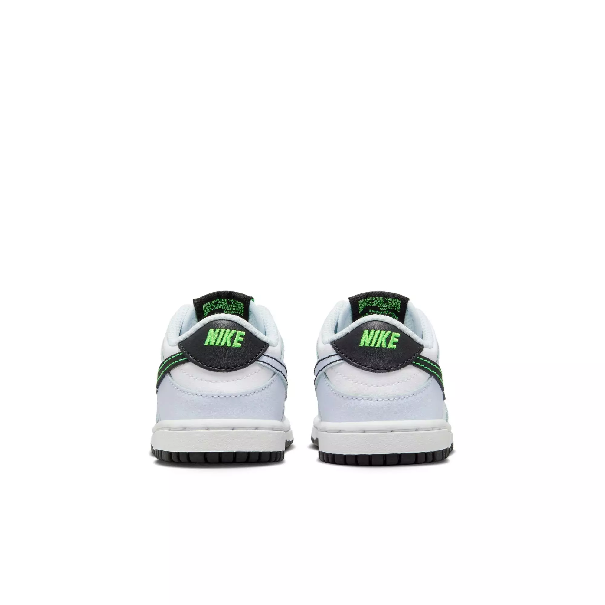 Nike Dunk Low "White/Black/Football Grey/Green Strike" Toddler Boys' Shoe - WHITE/BLACK