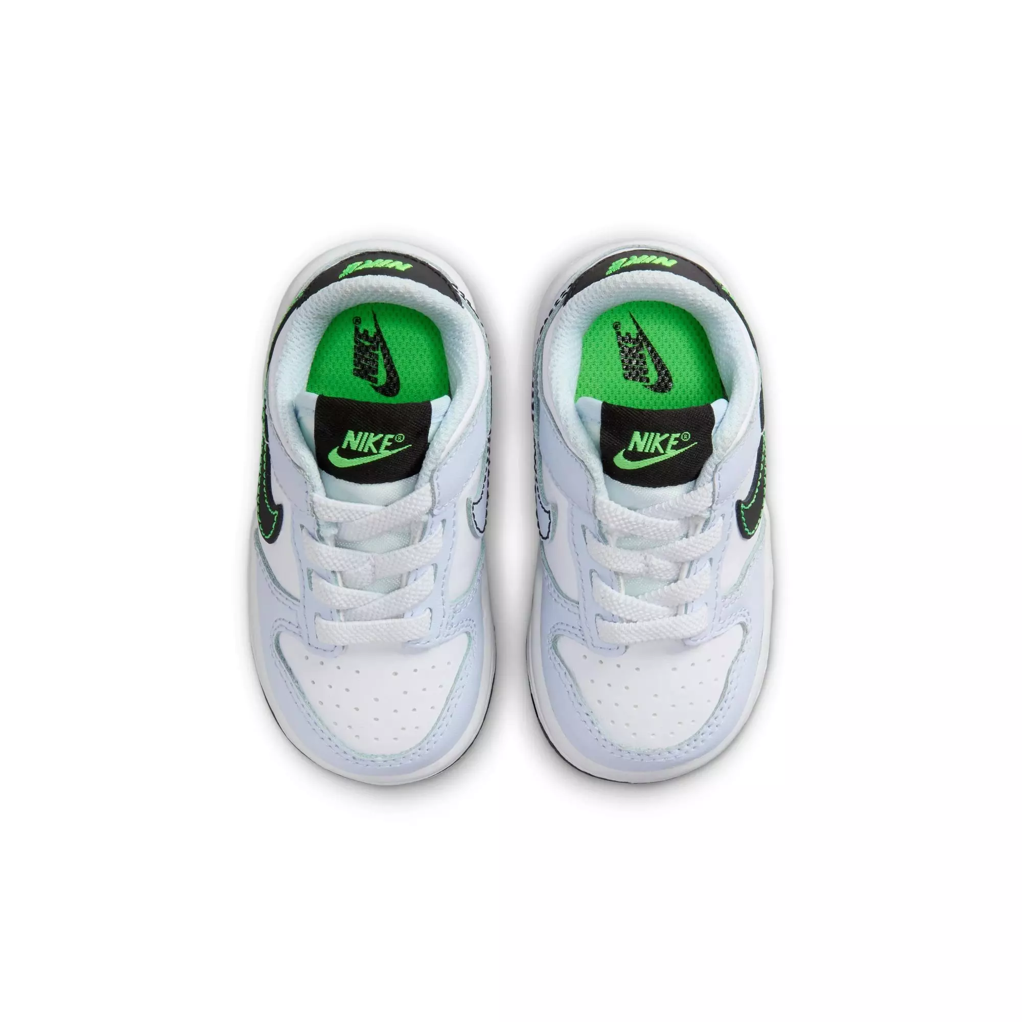 Nike Dunk Low "White/Black/Football Grey/Green Strike" Toddler Boys' Shoe - WHITE/BLACK