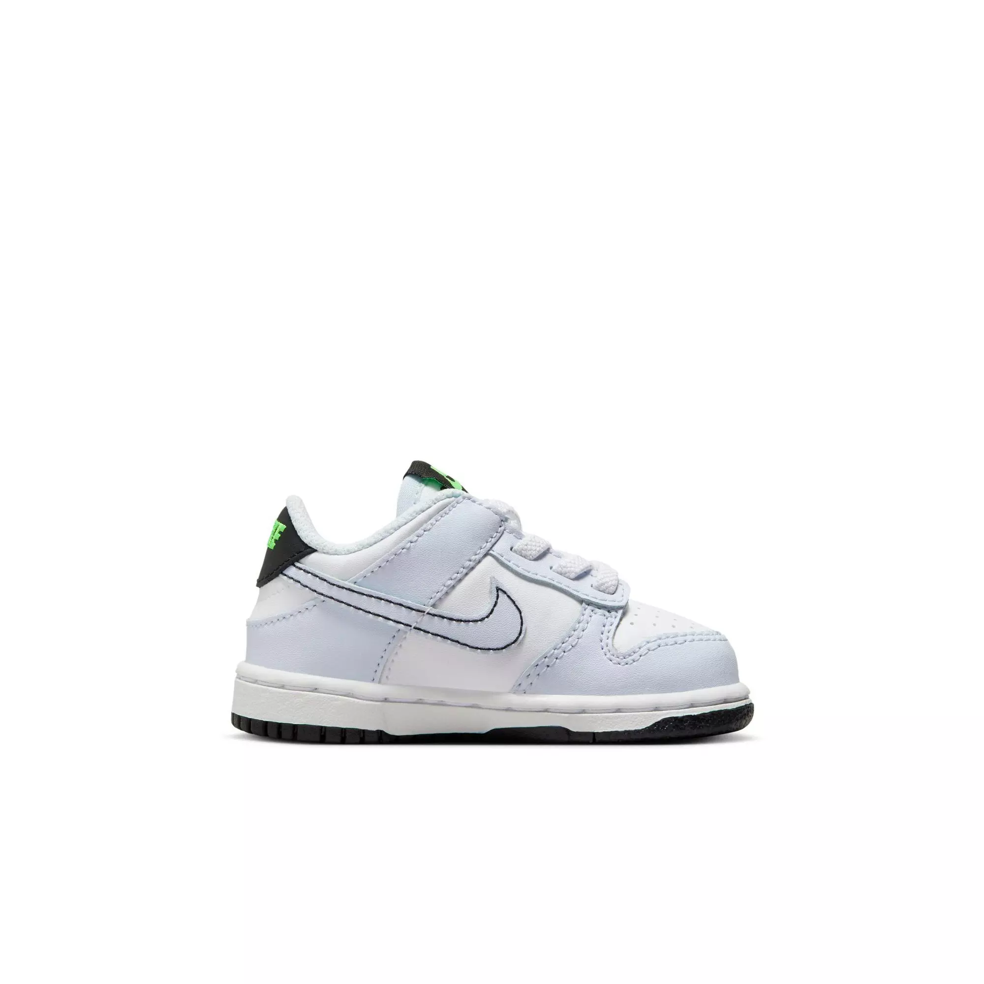 Nike Dunk Low "White/Black/Football Grey/Green Strike" Toddler Boys' Shoe - WHITE/BLACK