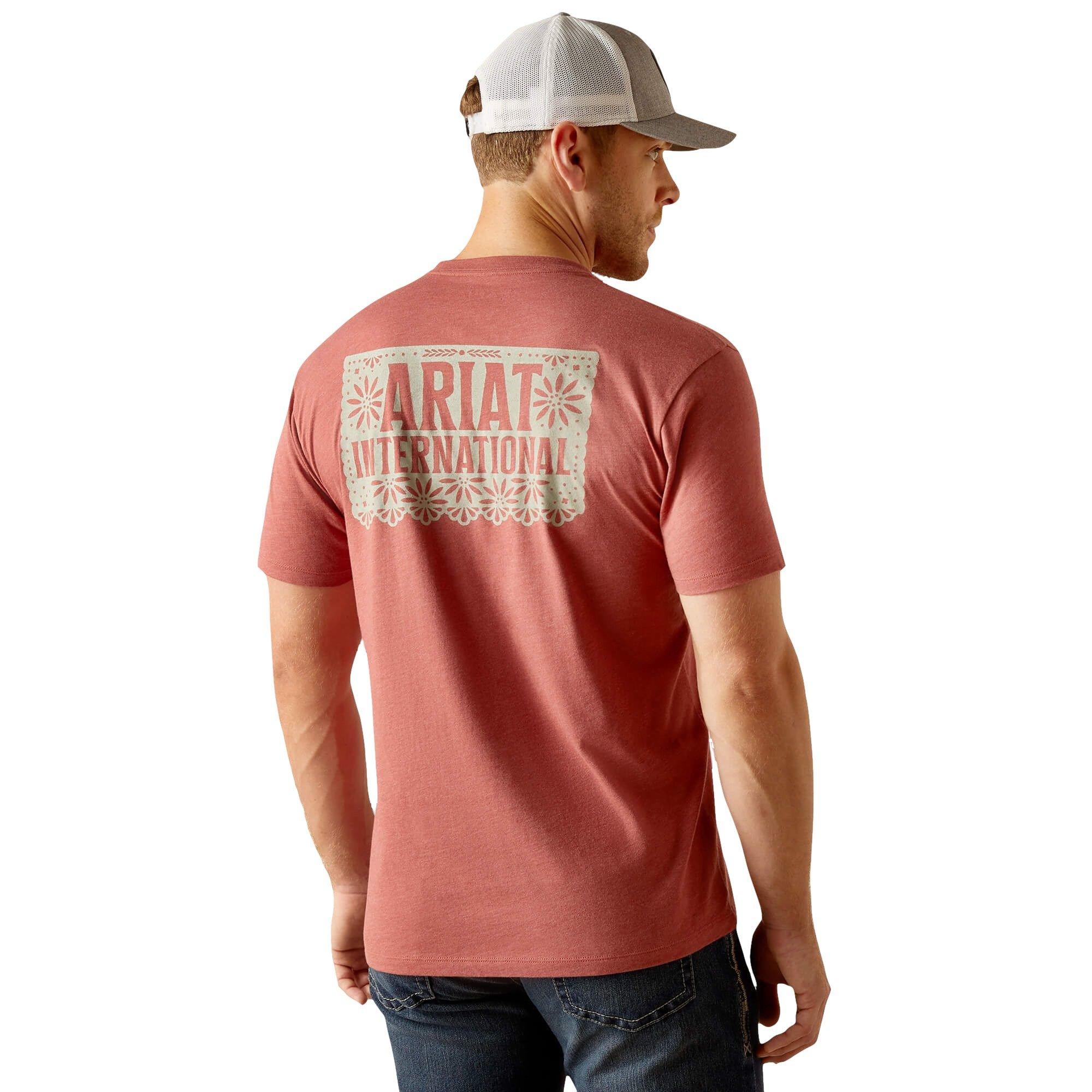 Ariat Men's Papel Picado Tee - Red Clay - RED Thumbnail View 2